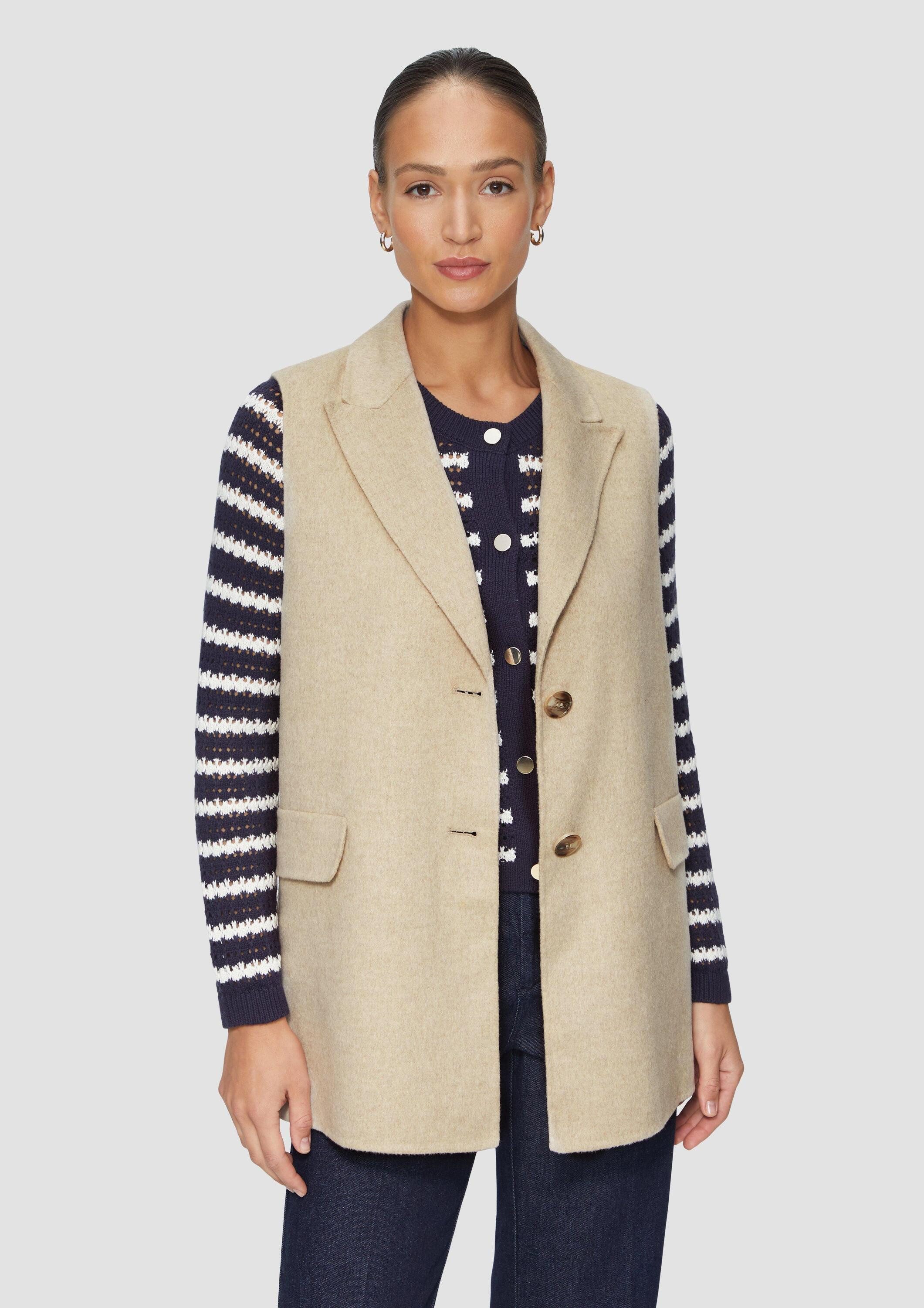 s.Oliver Outdoorjacke Outdoor-Weste Doubleface-Weste im Relaxed Fit