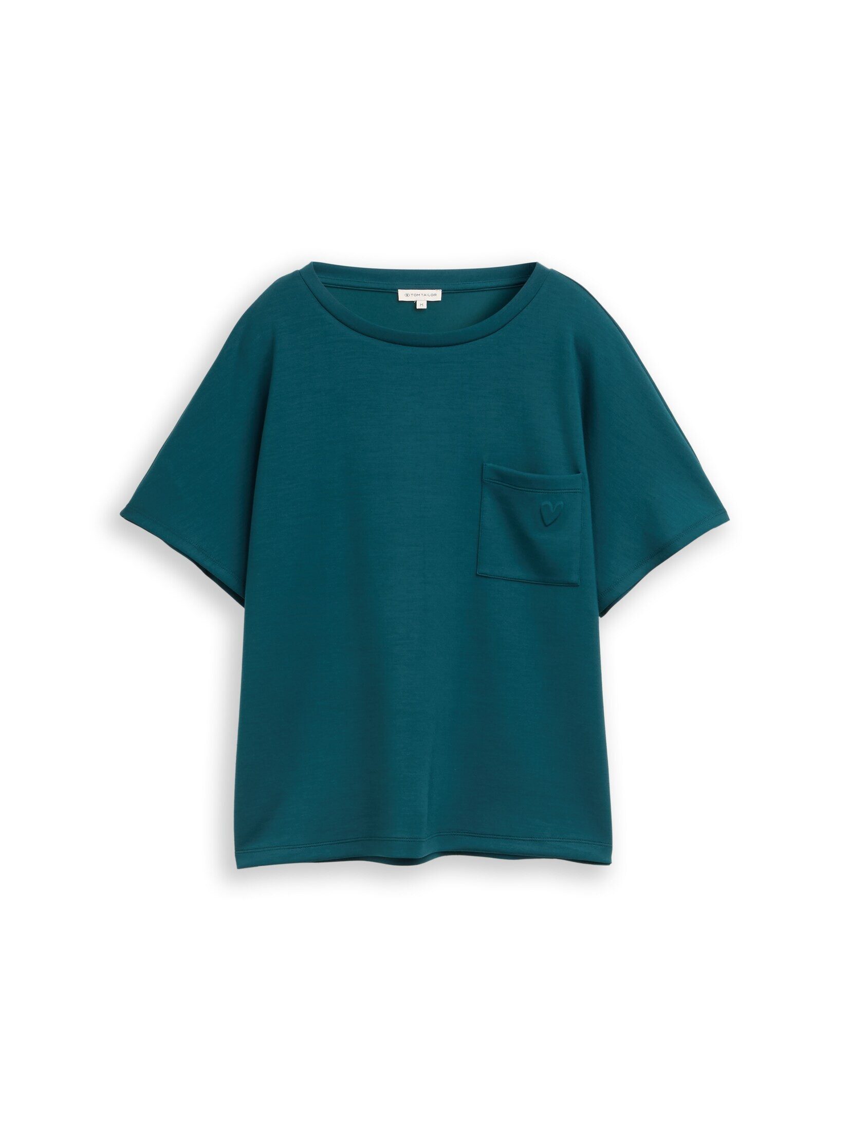 TOM TAILOR T-Shirt T-Shirt Loose Fit Scuba T-Shirt mit Brusttasche günstig online kaufen