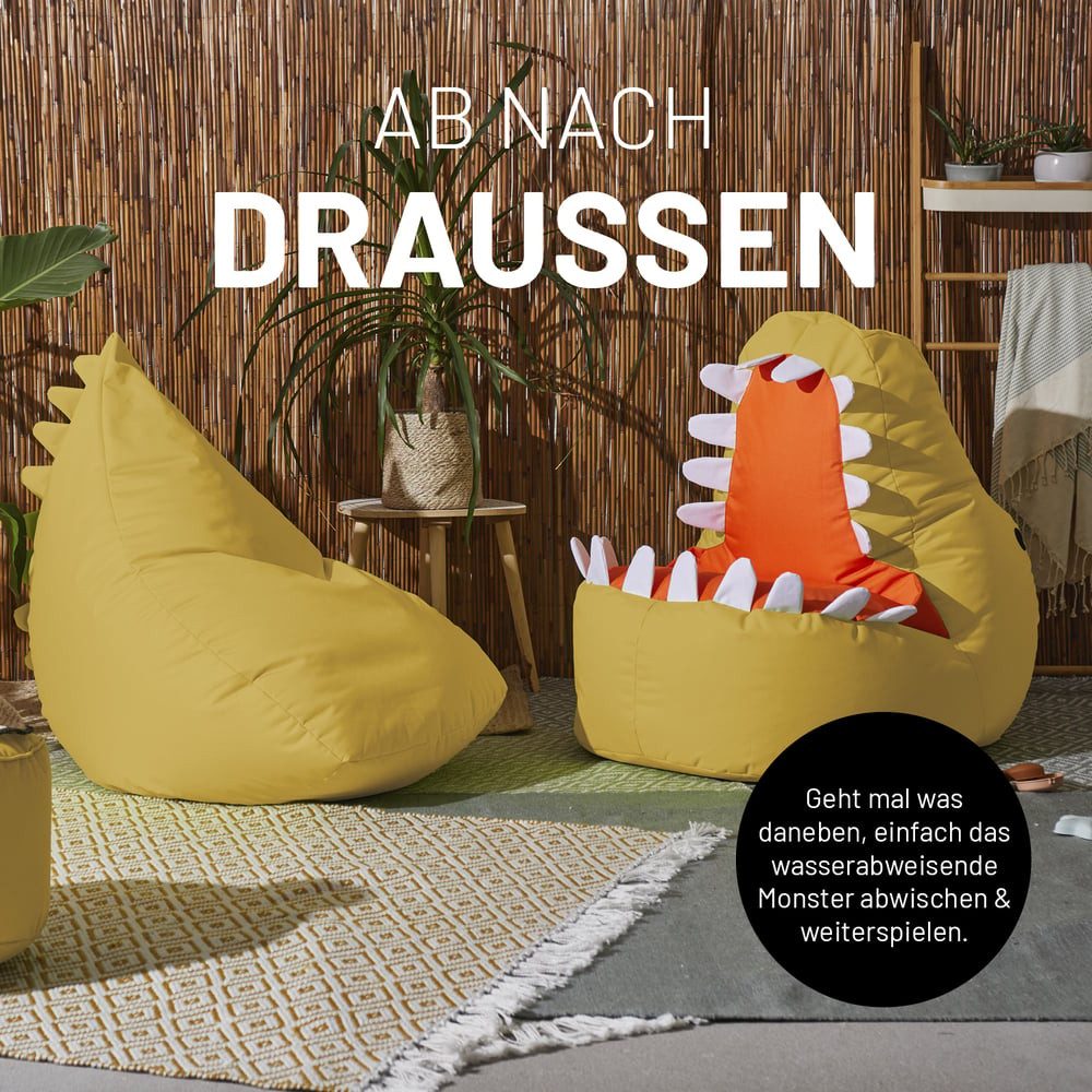 Lumaland Sitzsack Kinder Dino Kissen 90x90x70 günstig online kaufen