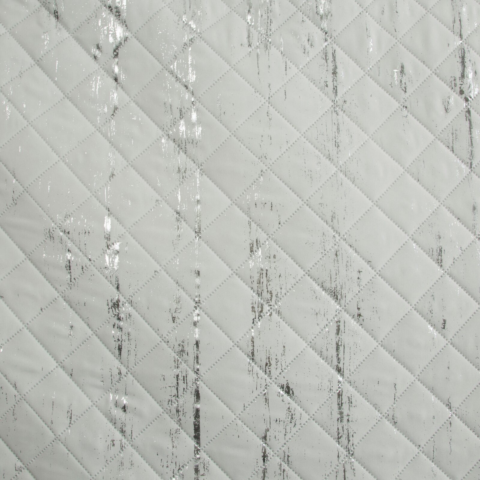 Design91 Tagesdecke Microfaser Decke Steppdecke Überwurf Gesteppte Karomuster, mit silbernem, dekorativem Muster