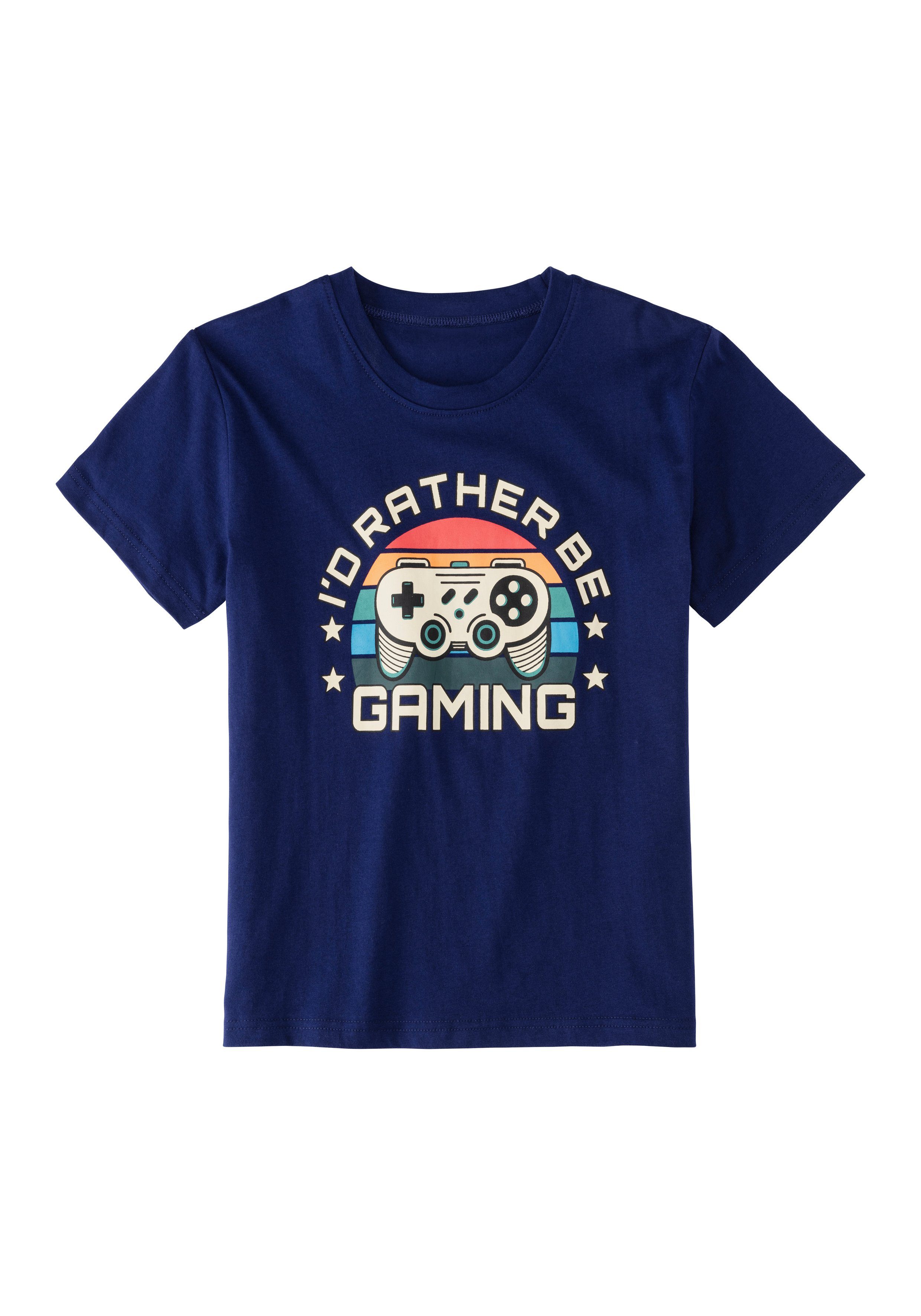 AUTHENTIC LE JOGGER Pyjama (Packung, 2 tlg., 1 Stück) Schlafanzug mit großem Gaming - Print vorn