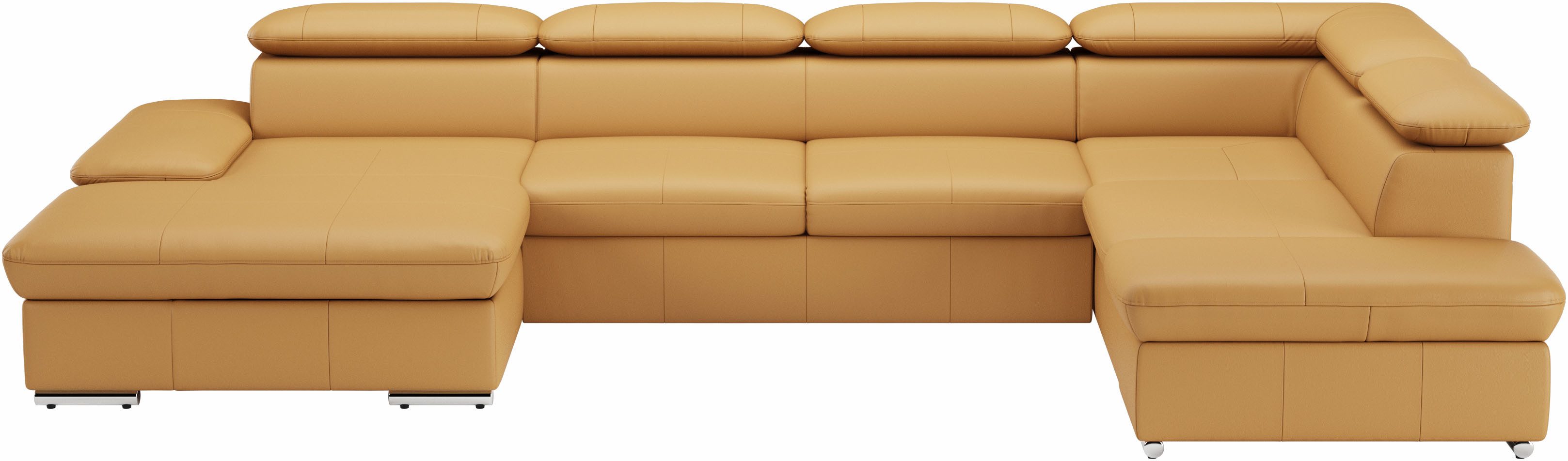 sit&more Wohnlandschaft Valantine U-Form, B: 349 cm, mit Arm- & Kopfteilverstellung, optional mit Bettfunktion