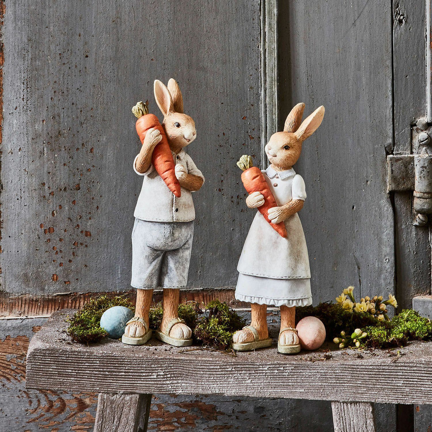Mirabeau Osterfigur Hase 2er Set Gimont bunt