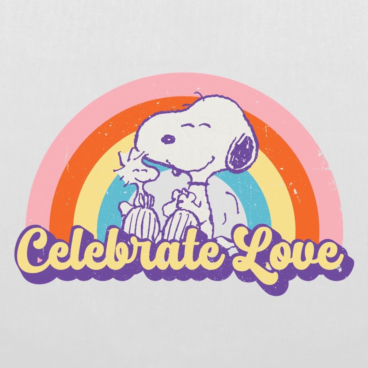 Spreadshirt Henkeltasche Peanuts Celebrate Love Design Mit Snoopy Stoffbeutel (1-tlg)