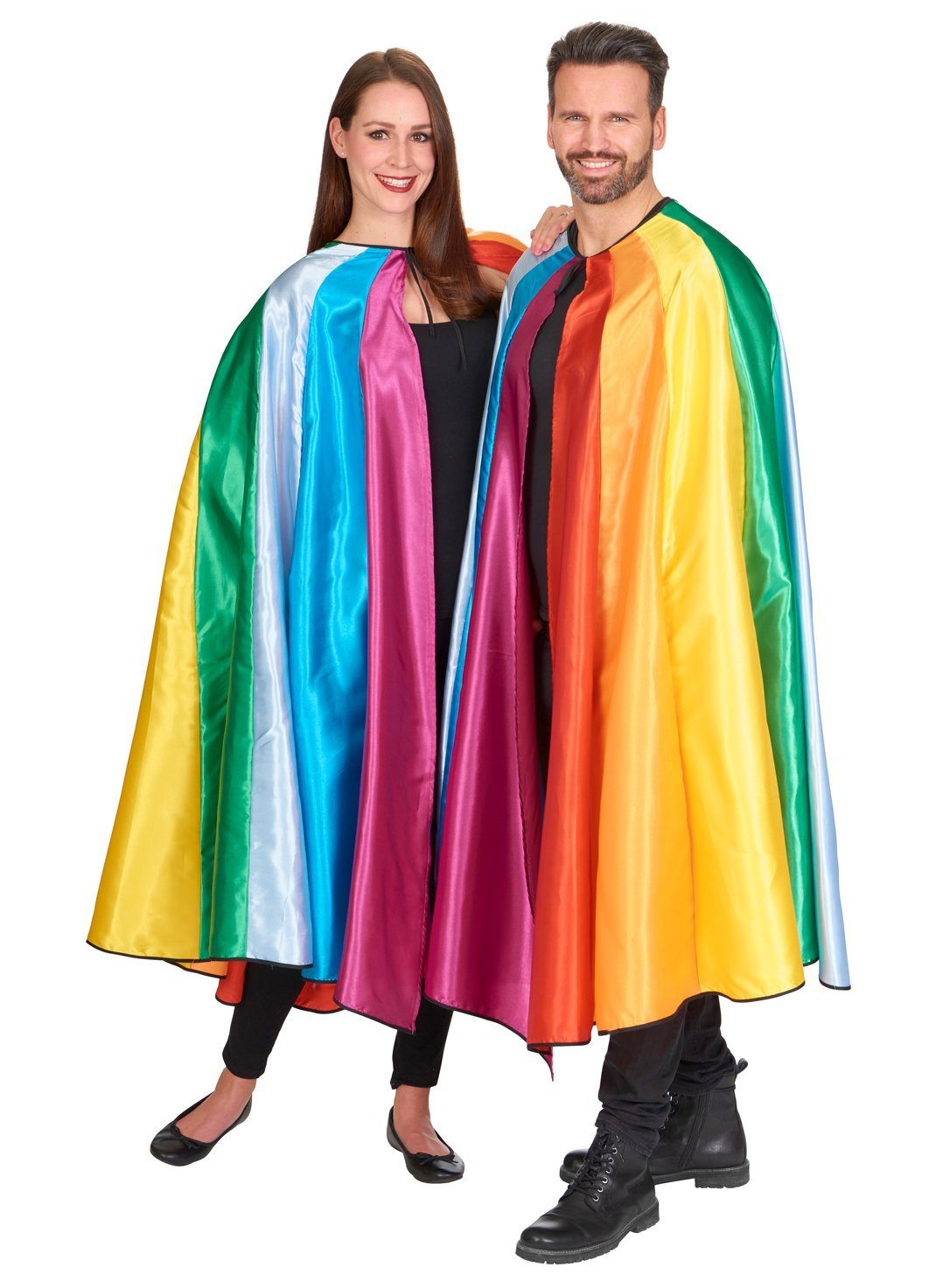 Umhang Regenbogen Umhang - Fasching Karneval Mantel