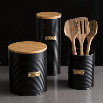 Typhoon Vorratsdose OTTO, Bambus, Stahl, (1-tlg), für die stilvolle Aufbewahrung von Spaghetti und Pasta, 2 Liter