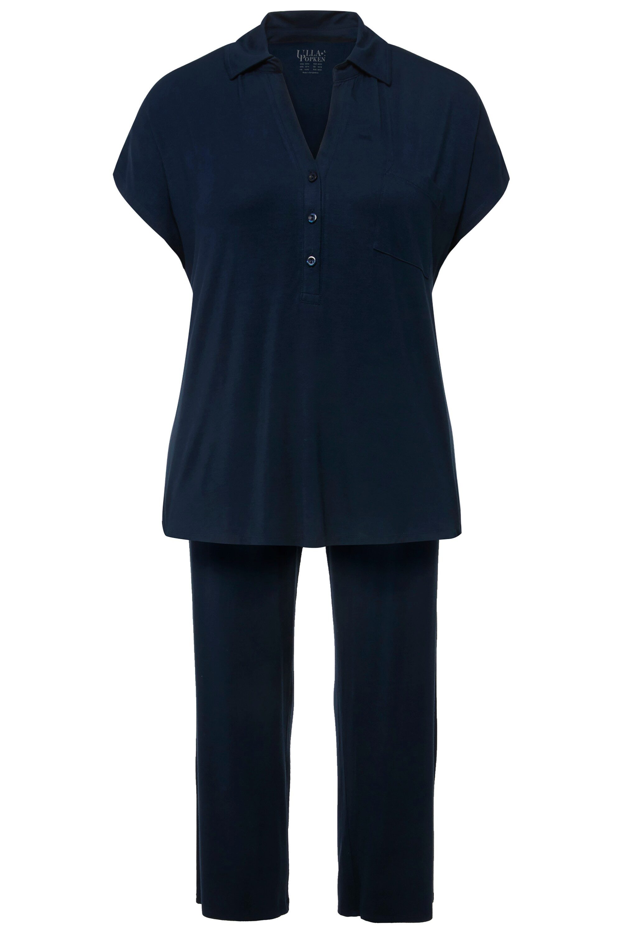Ulla Popken Pyjama Pyjama oversized Zweiteiler günstig online kaufen