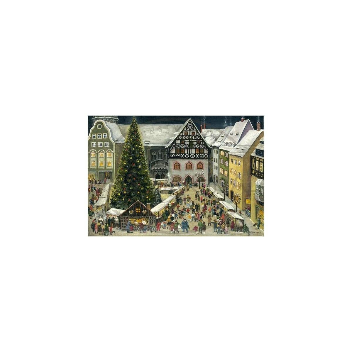 Weihnachtspostkarte Grußkarte & Weihnachtsmarkt Olewinski Tochter Jena - 2942 -