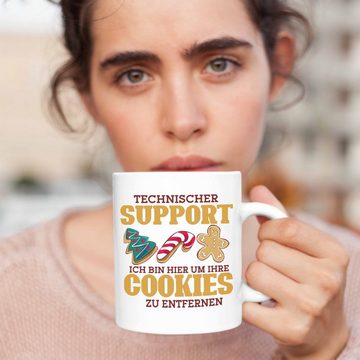 Trendation Tasse Lustige Tasse Technischer Support "Ich bin hier, um Ihre Cookies zu en