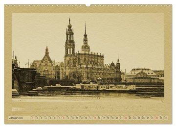 CALVENDO Wandkalender Dresden - Ein Kalender im Zeitungsstil (Premium, hochwertiger DIN A2 Wandkalender 2023, Kunstdruck in Hochglanz)