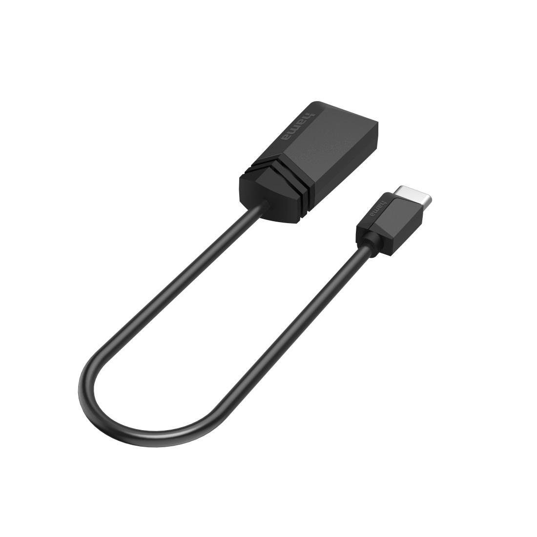 Hama USB OTG Adapter, USB-C Stecker, USB-Buchse 3.2 Generation 1,5 Gbit/s USB-Adapter USB-C zu USB Typ A, 10 cm