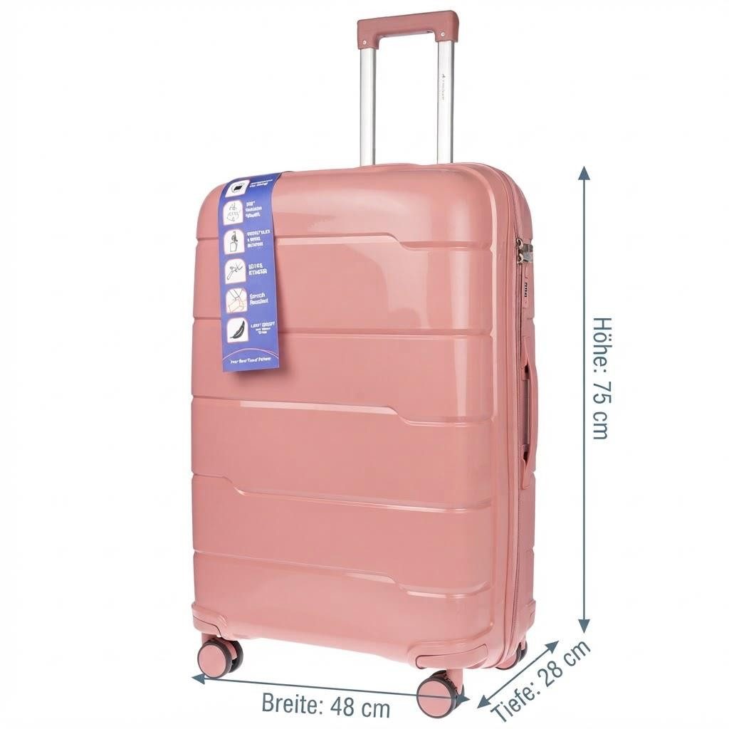 Christian Wippermann Business-Trolley XL Großer Koffer für Herren Damen Hartschalenkoffer, 4 Rollen, mit TSA-Schloss