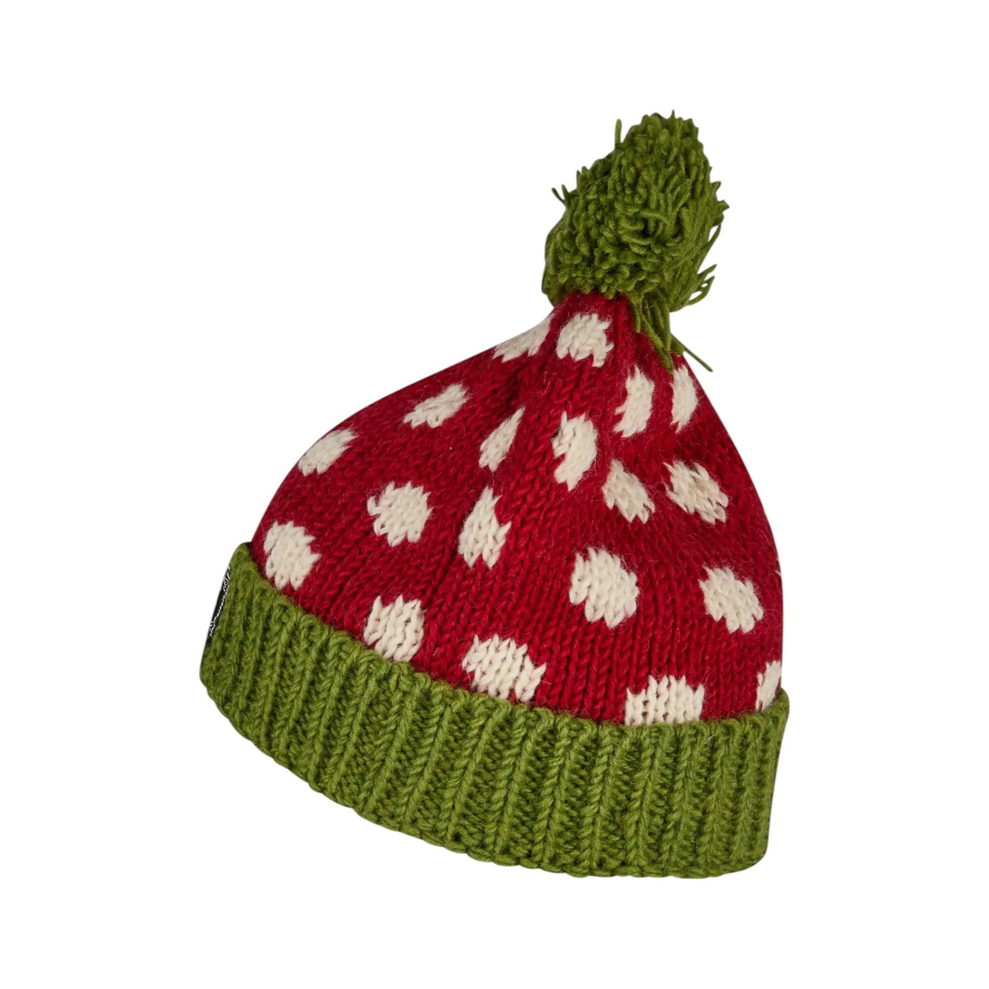 THC Natural Line Bommelmütze THC Schafwoll Pudelmütze 841 gepunktet (1 Stück, 1-St., 1 Stück) Innenfutter: Fleece