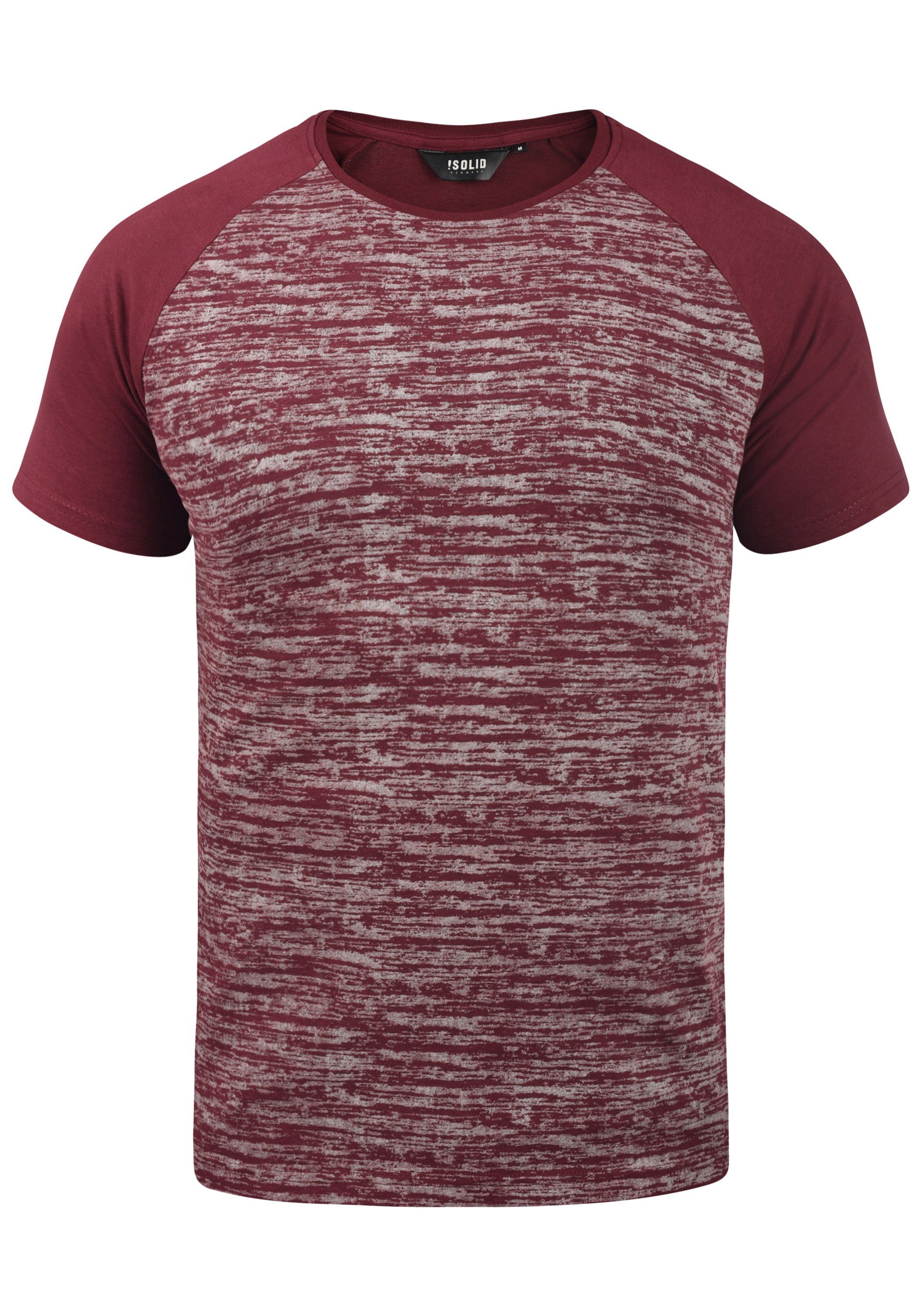 !Solid Rundhalsshirt SDMevio T-Shirt Wine Red (0985)