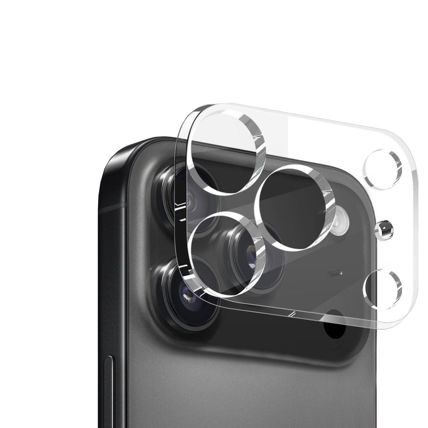 Wigento Handyhülle Für Apple iPhone 17 Pro Max Hart Glas Kamera Linsen Komplettschutz, 9H Glas, HD-Klarheit, kratzfest