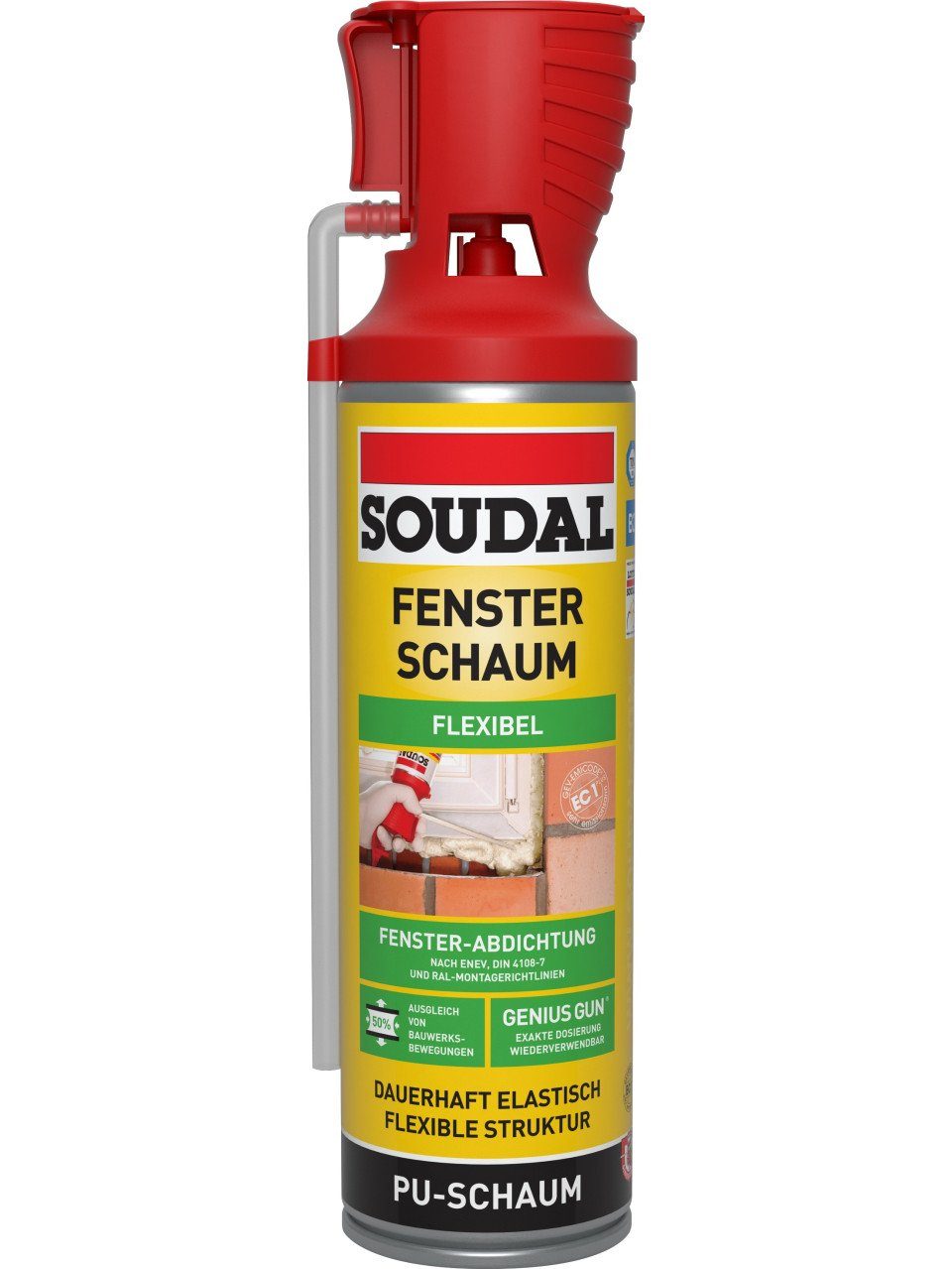Bauschaumpistole Soudal B2 Fensterschaum Genius Gun 500 ml
