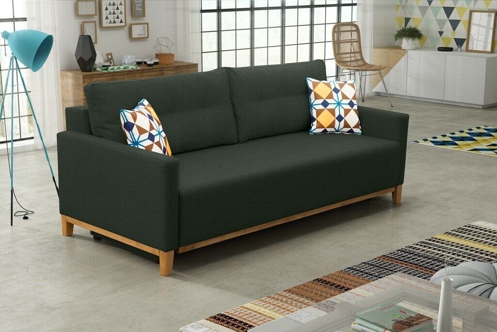 Grün Bettfunktion Sofa, JVmoebel Mit