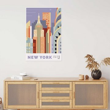 Posterlounge Poster Nigel Sandor, New York Skyline, Wohnzimmer Grafikdesign