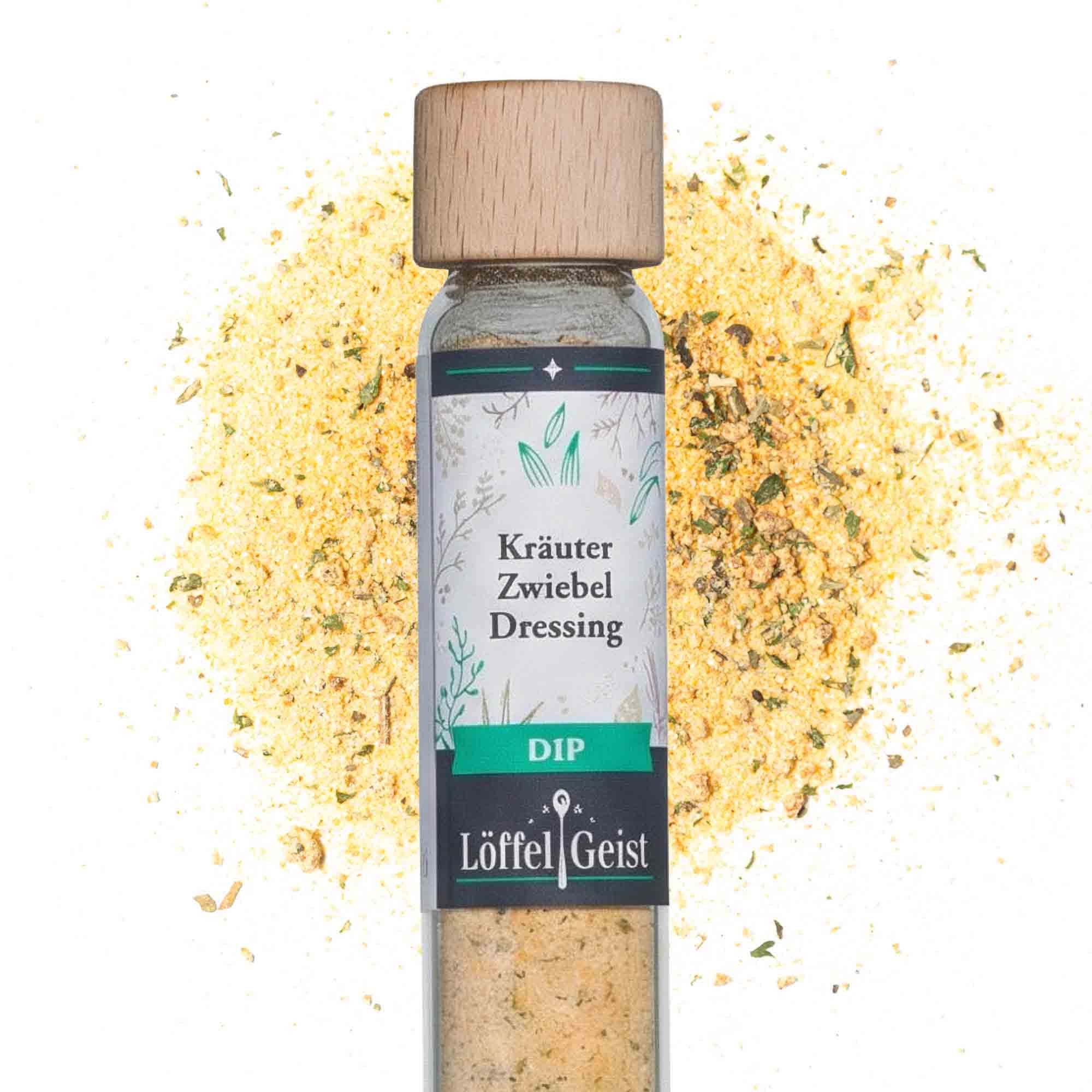 Löffelgeist Gewürz Kräuter Zwiebel Dressing Dip(45g im praktischen Dosierglas)