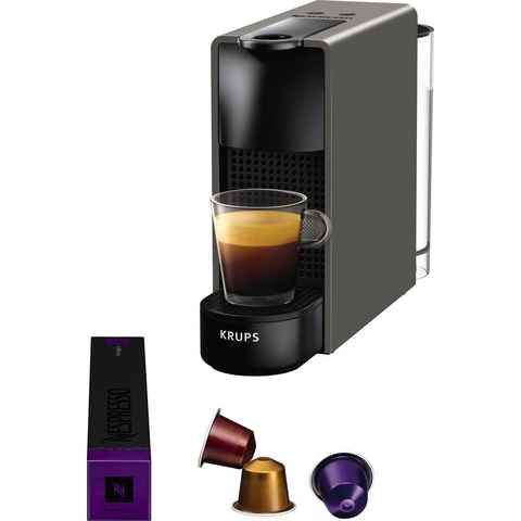 Nespresso Kapselmaschine XN110B Essenza Mini von Krups, Wassertank: 0,6 L, inkl. Willkommenspaket mit 7 Kapseln