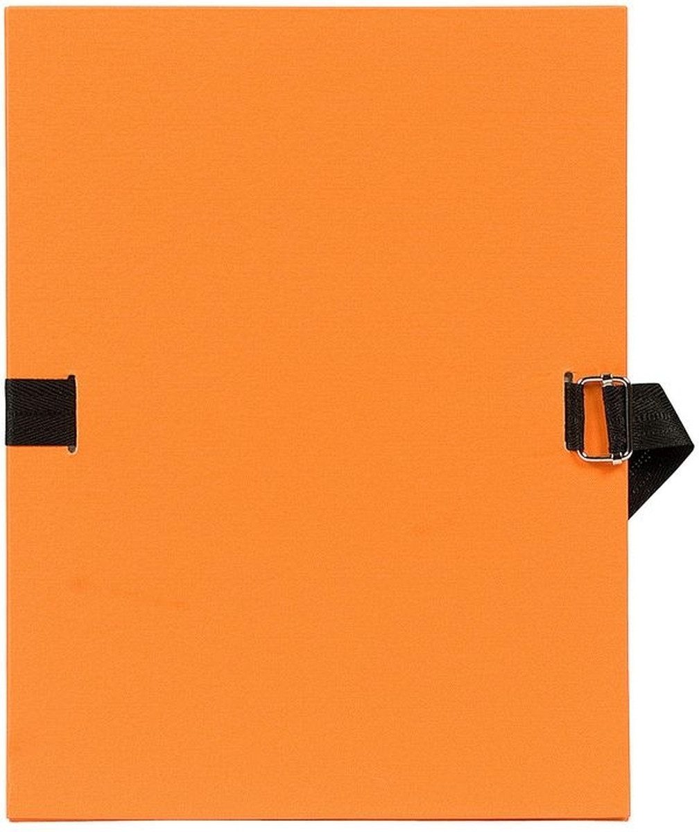 Fächermappe Dokumentenmappe A4 120mm mit dehnbarem Rücken orange