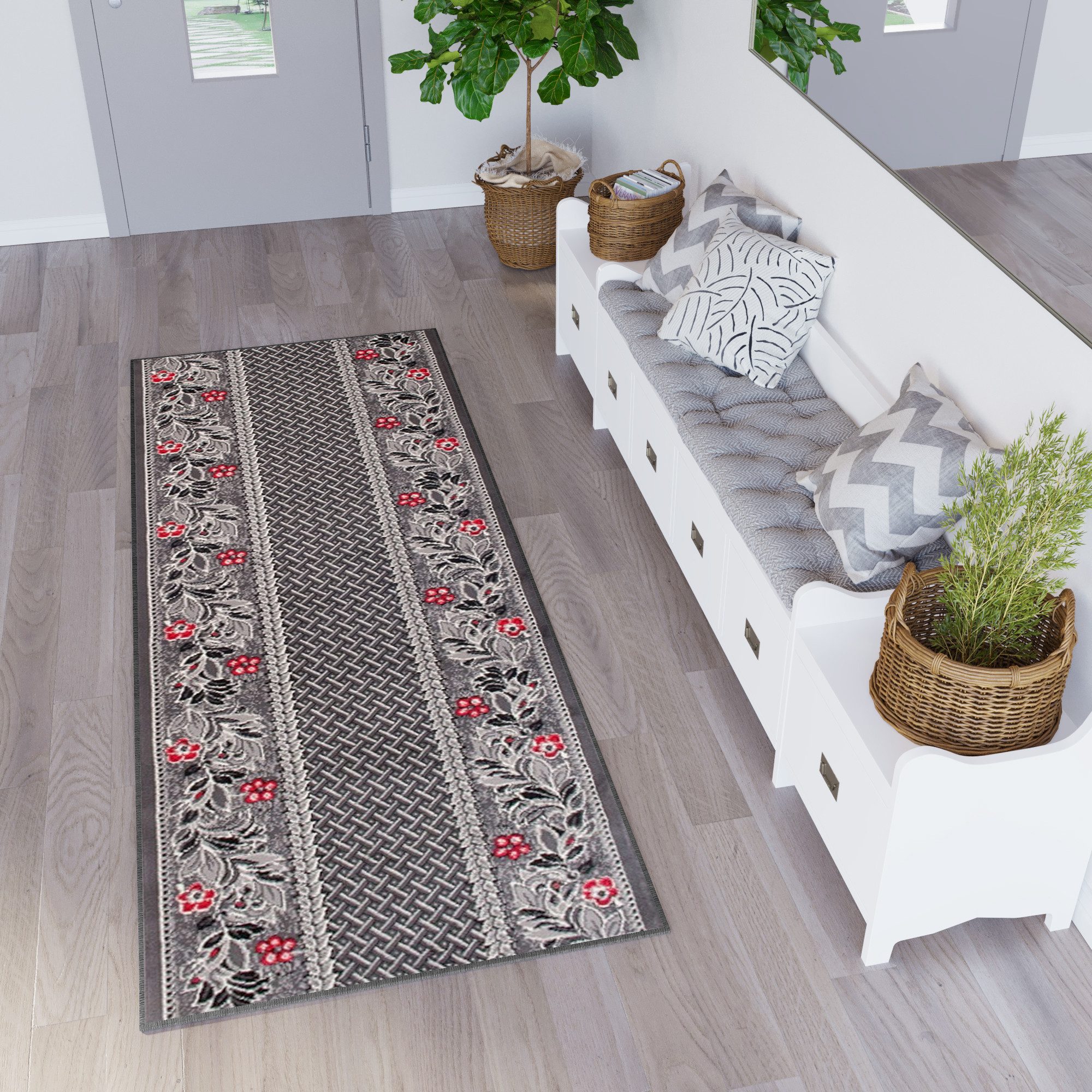 Tapiso Läufer DREAM, rechteckig, Höhe: 8 mm, Flur, Meterware, Korridor, Kurzflor