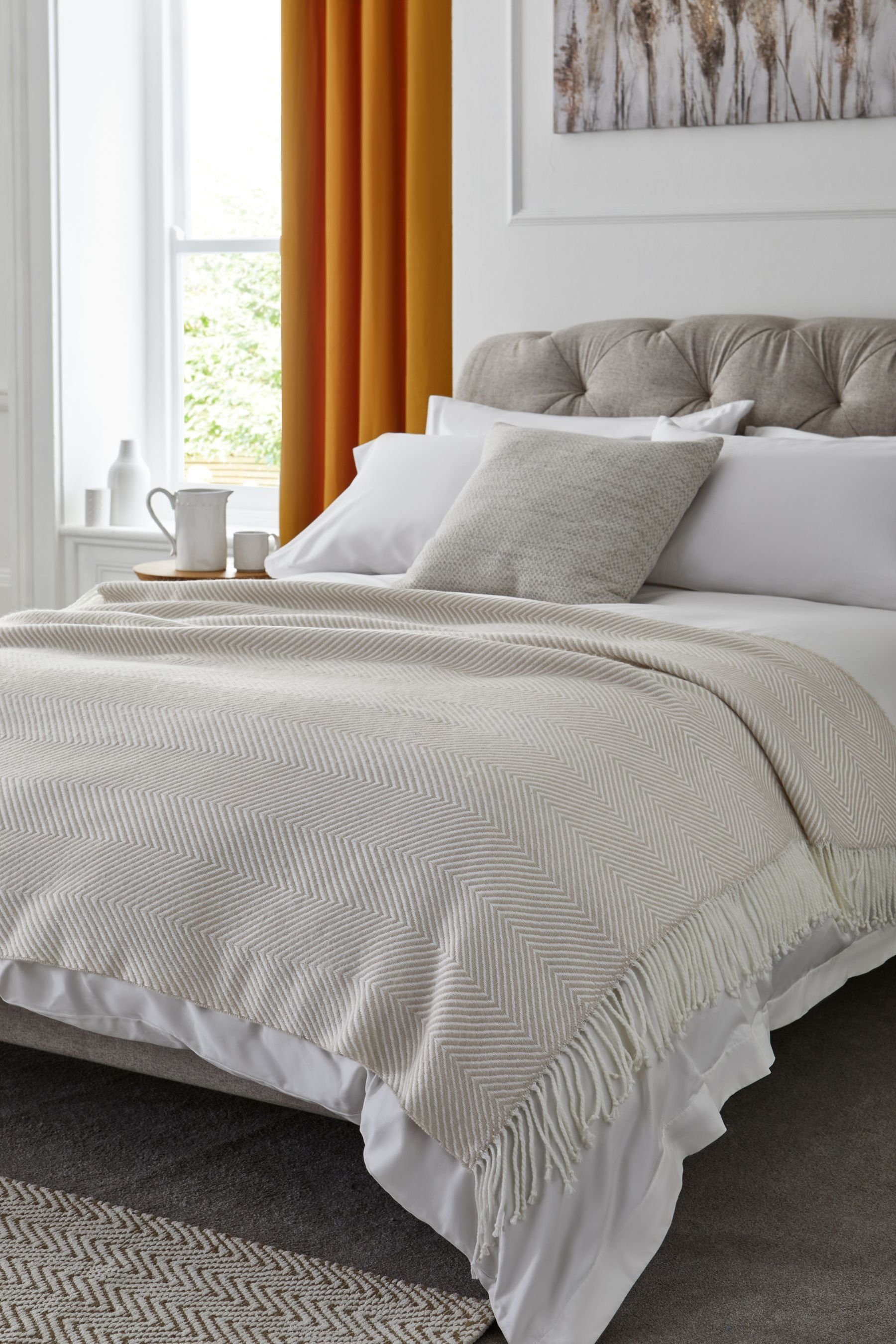 Next Tagesdecke Herringbone Throw Blanket günstig online kaufen