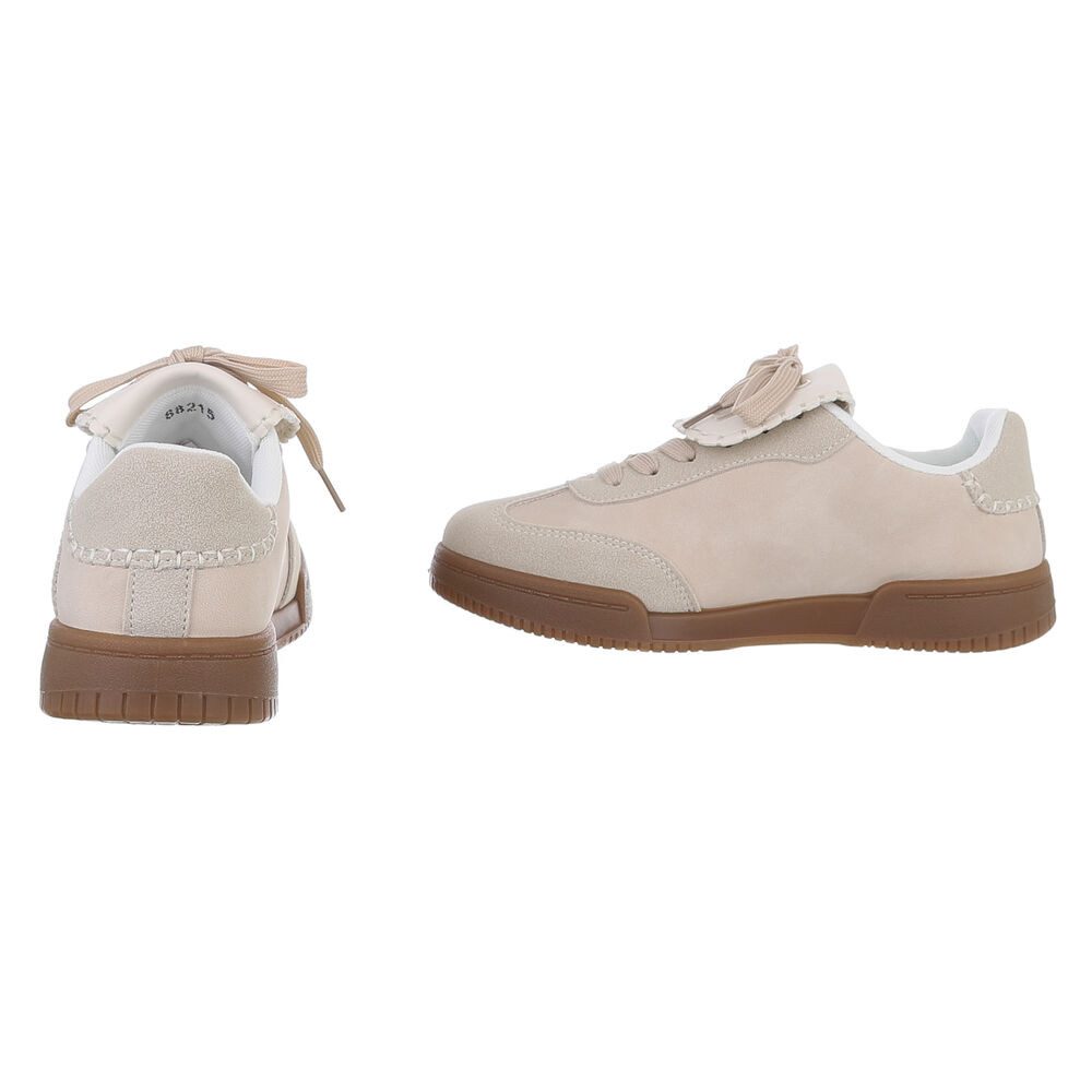 Ital-Design Damen Low-Top Freizeit Sneaker (88828561) Flach Sneakers Low in Beige – Bild 5 von 5