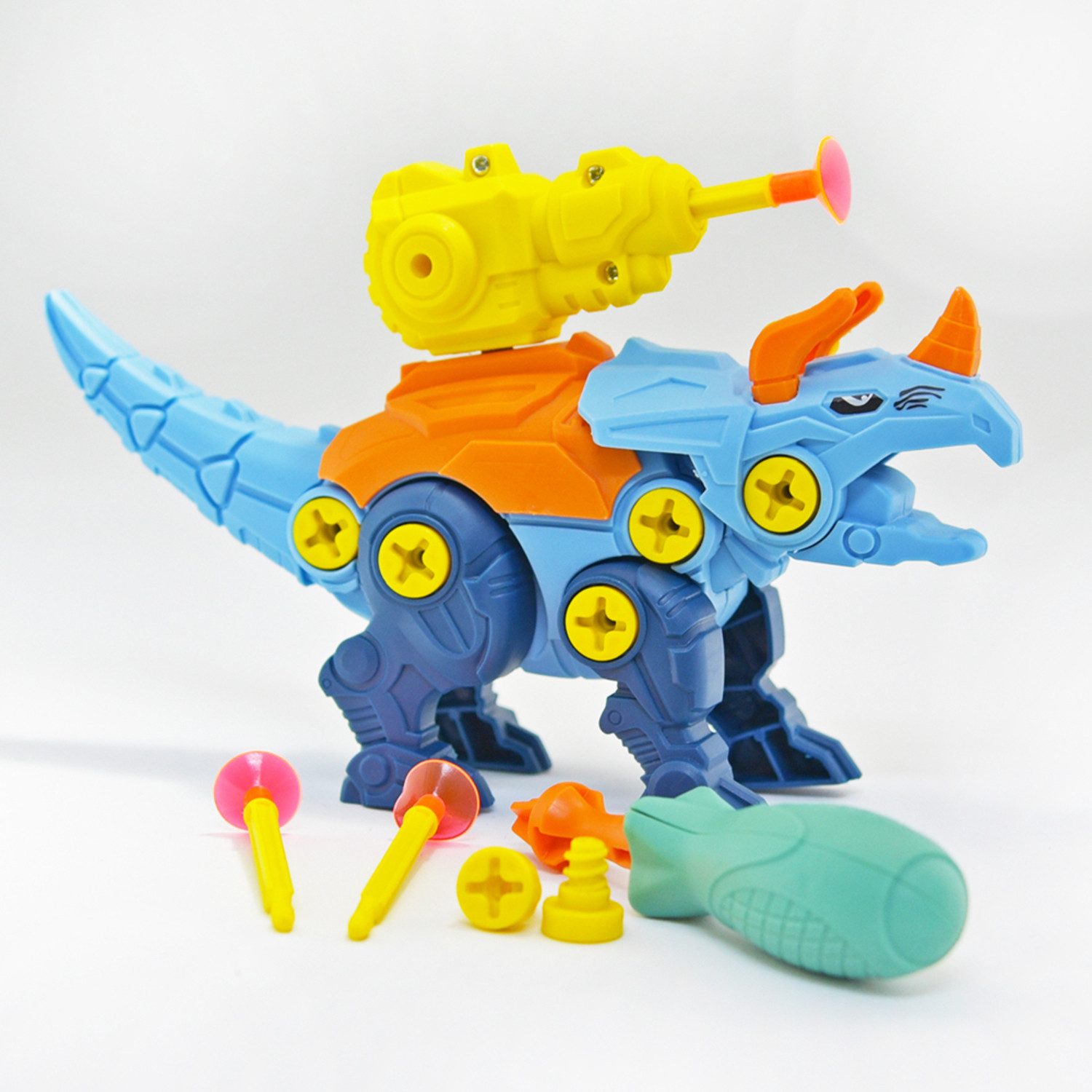 Spiel DIY Triceratops Robo-Dino Spielzeug mit Katapult