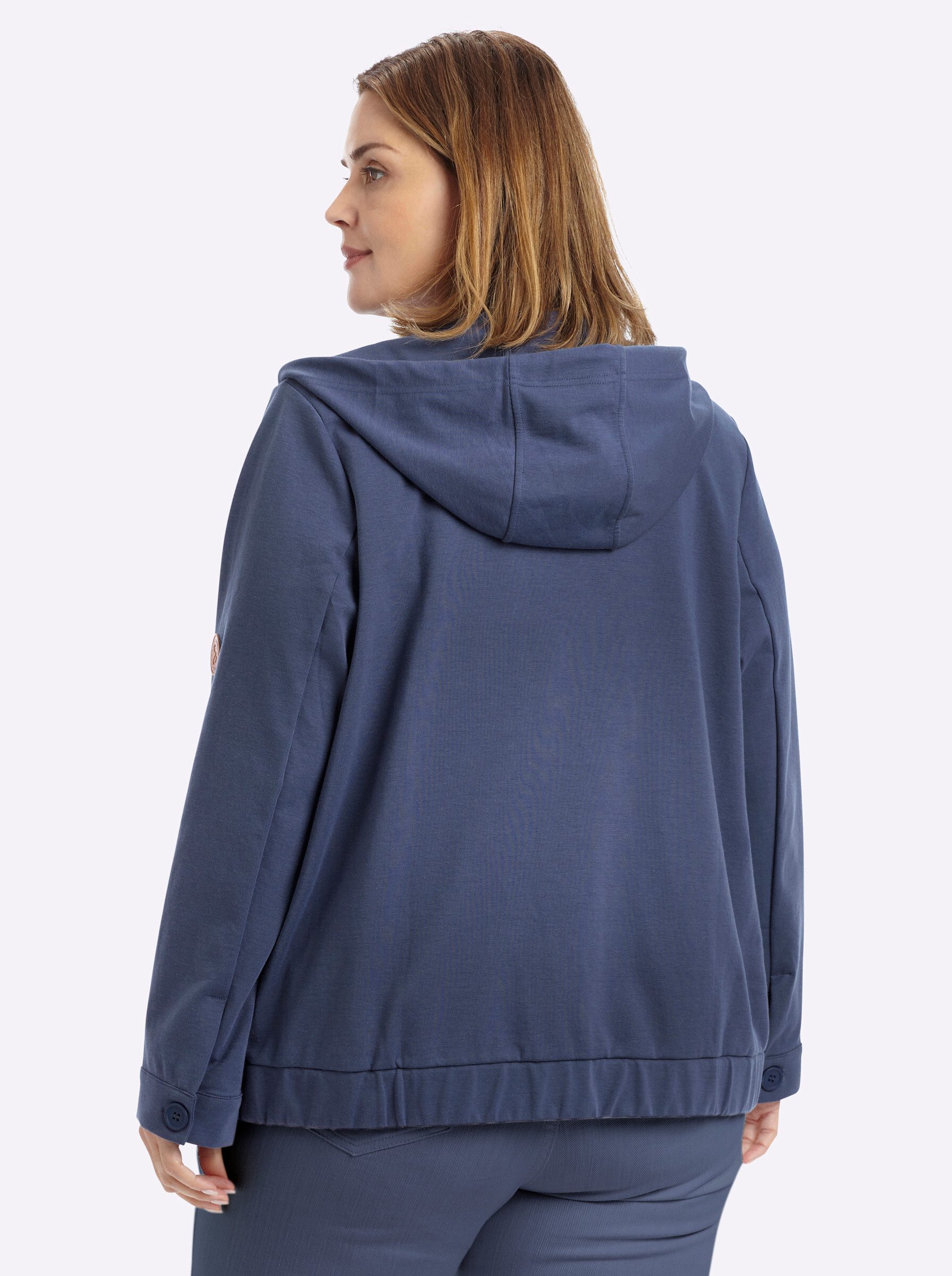 Sheego Shirtjacke Blouson Langarm