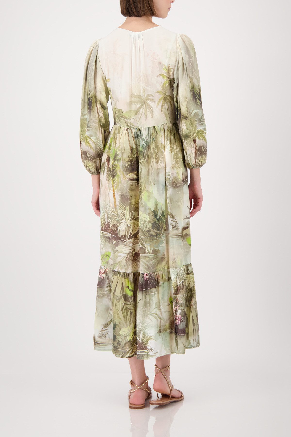 Monari Maxikleid Kleid Tropical Allover Regular fit mit tropischem Print