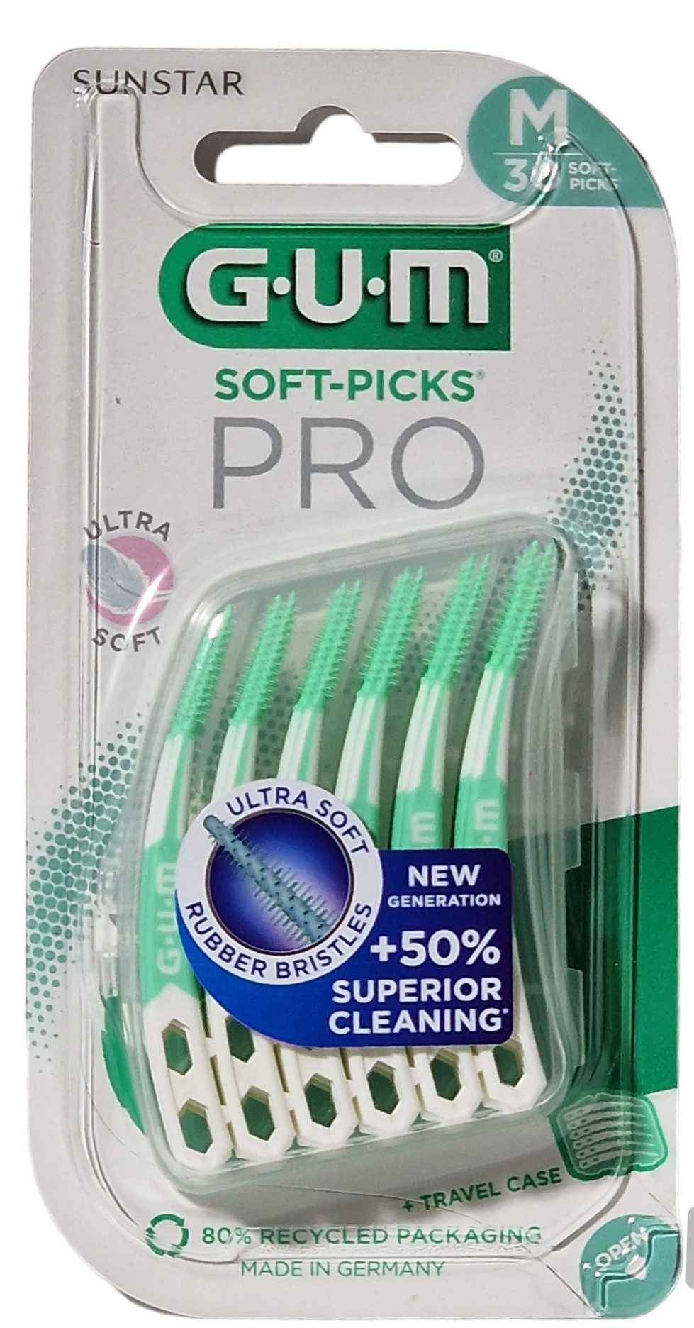 GUM Zahnseide-Stick 5x GUM Soft-Picks Pro Medium 5x 30 Stück