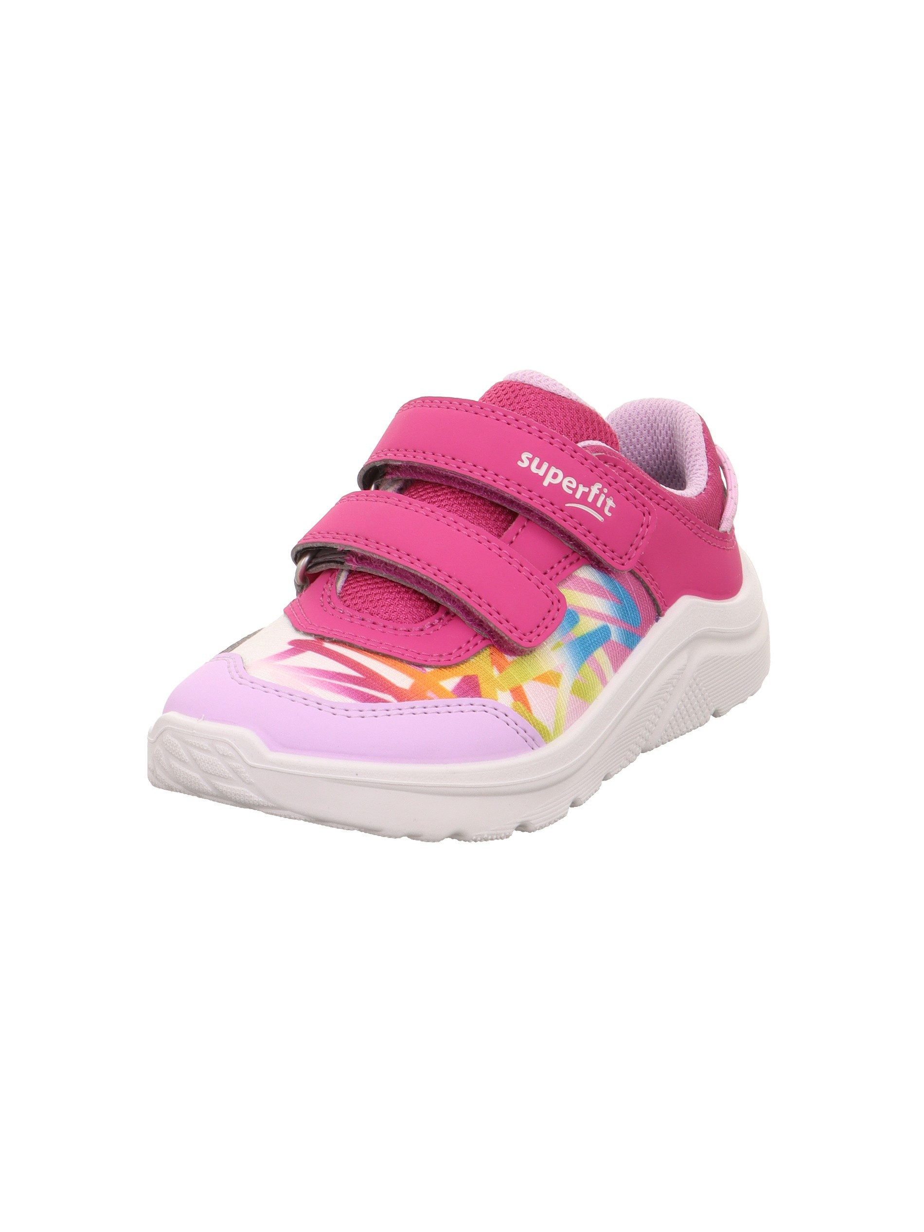 Superfit KICKS WMS: weit Sneaker Klettschuh, farbiges Muster, WMS: W V, Größenschablone zum Download
