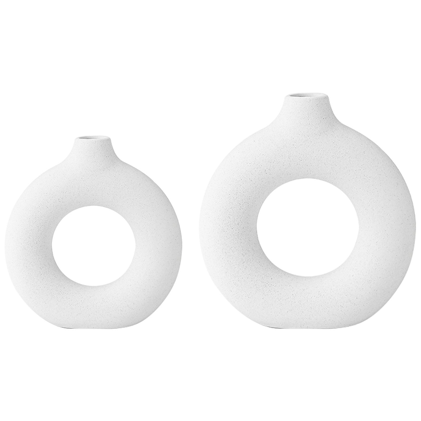 HAUSS SPOLE Dekovase Vase Blumenvase Blumentopf Donut-Form Gefäß (21.5x23 c günstig online kaufen