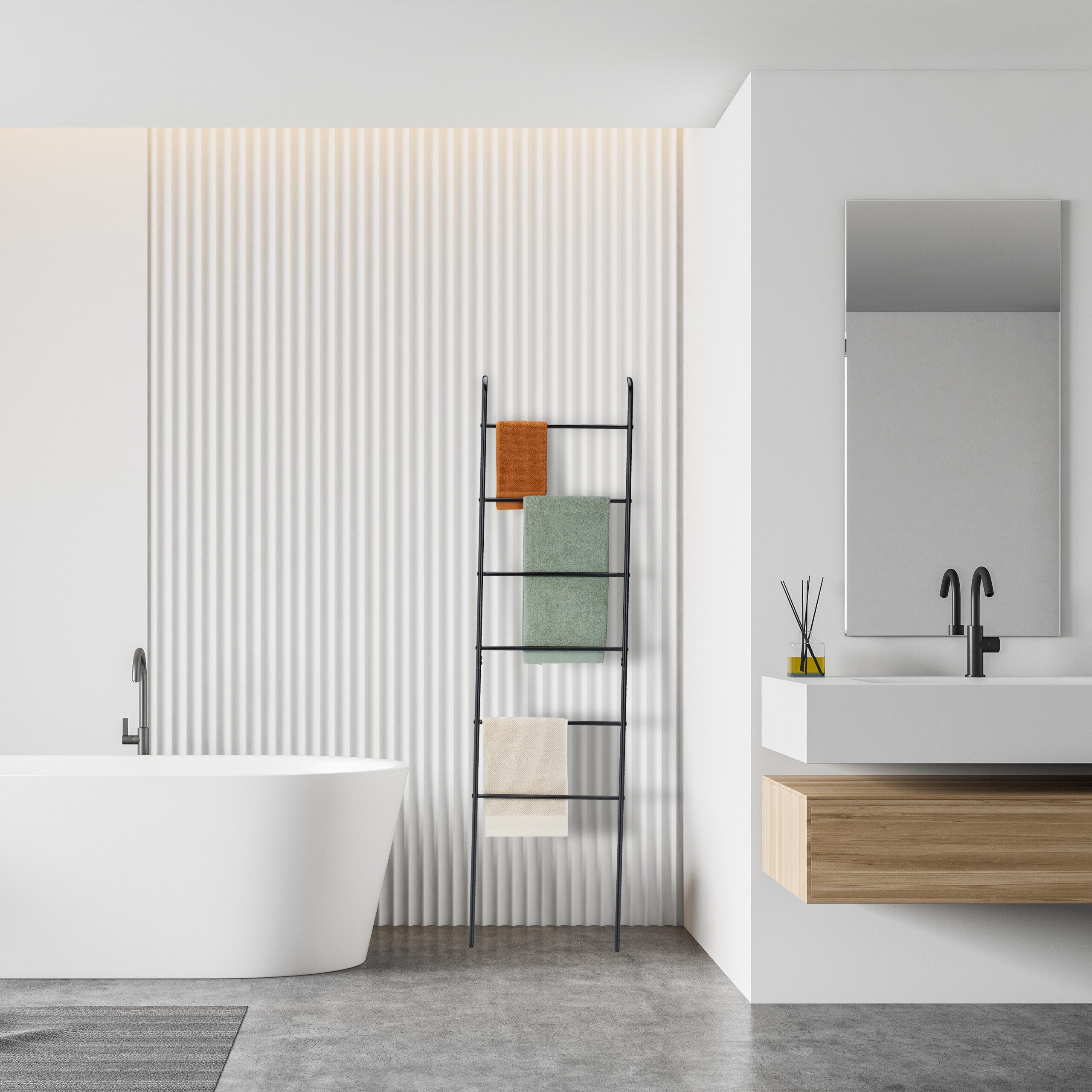 relaxdays Handtuchleiter aus Metall mit 6 Sprosse günstig online kaufen