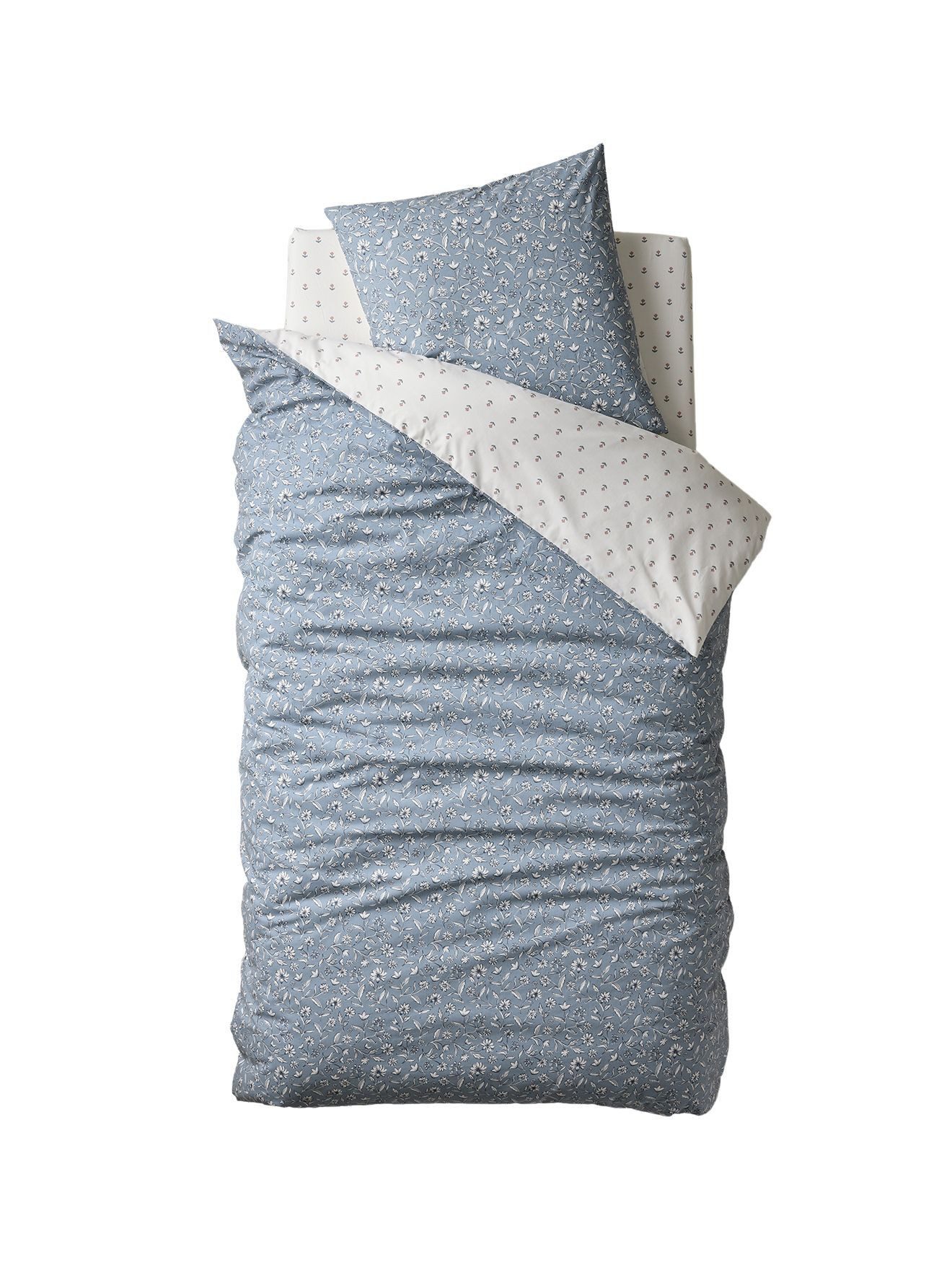 vertbaudet Постельное белье Kinder Постельное белье-Set INDIEN BLUME, Recycelte Baumwolle, Set, 2-teilig, wendbar, Recycling-Baumwolle, Blumenmuster
