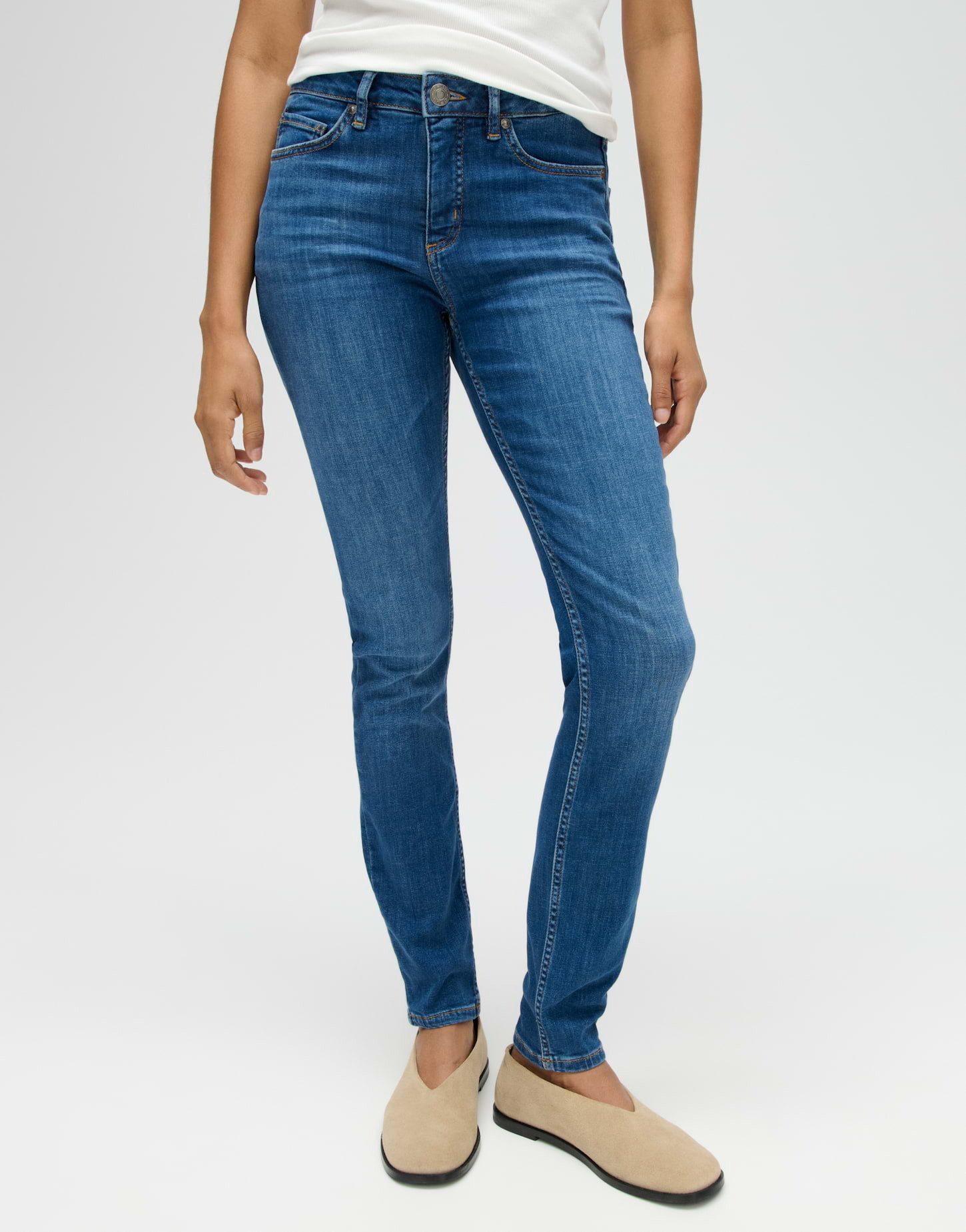 OPUS Skinny-fit-Jeans Elma strong blue