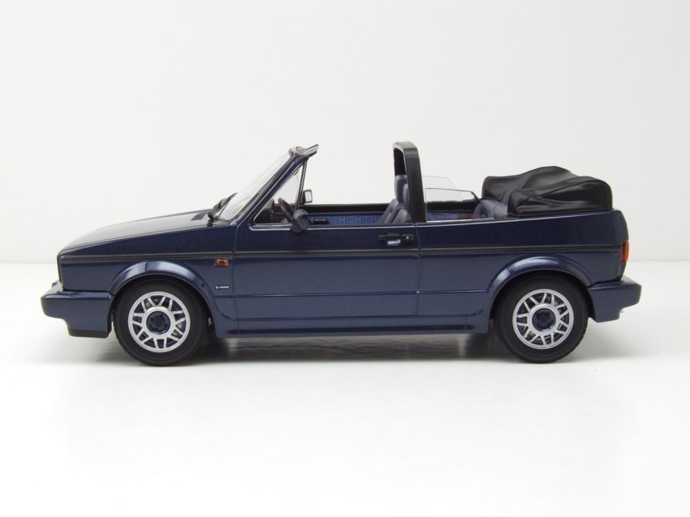 Norev Modellauto VW Golf 1 Cabrio Quartett 1992 blau metallic, Maßstab 1:18