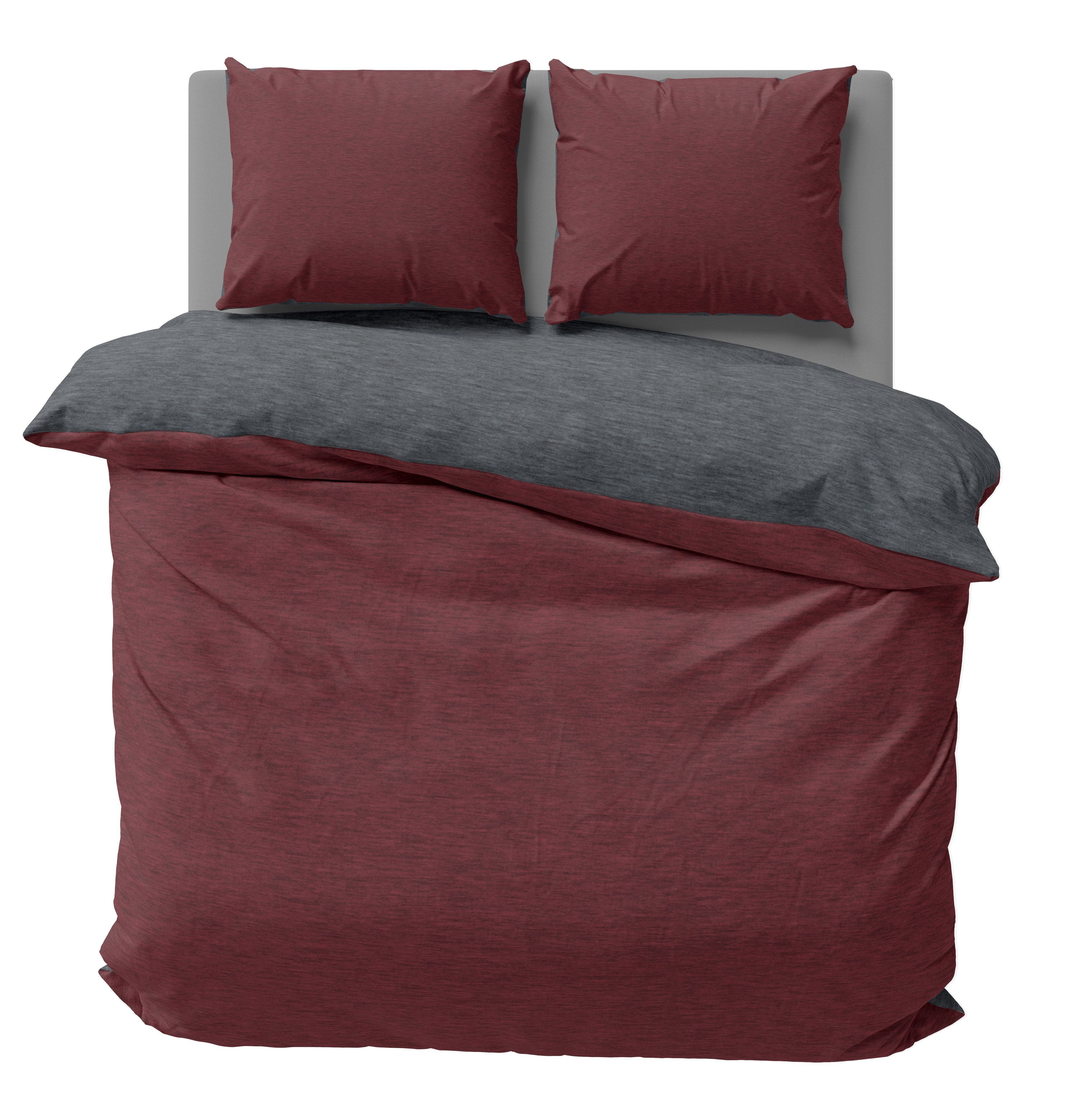 One Home Bettwäsche Wende Melange, Flanell, 3 teilig, meliert, Baumwolle ku günstig online kaufen