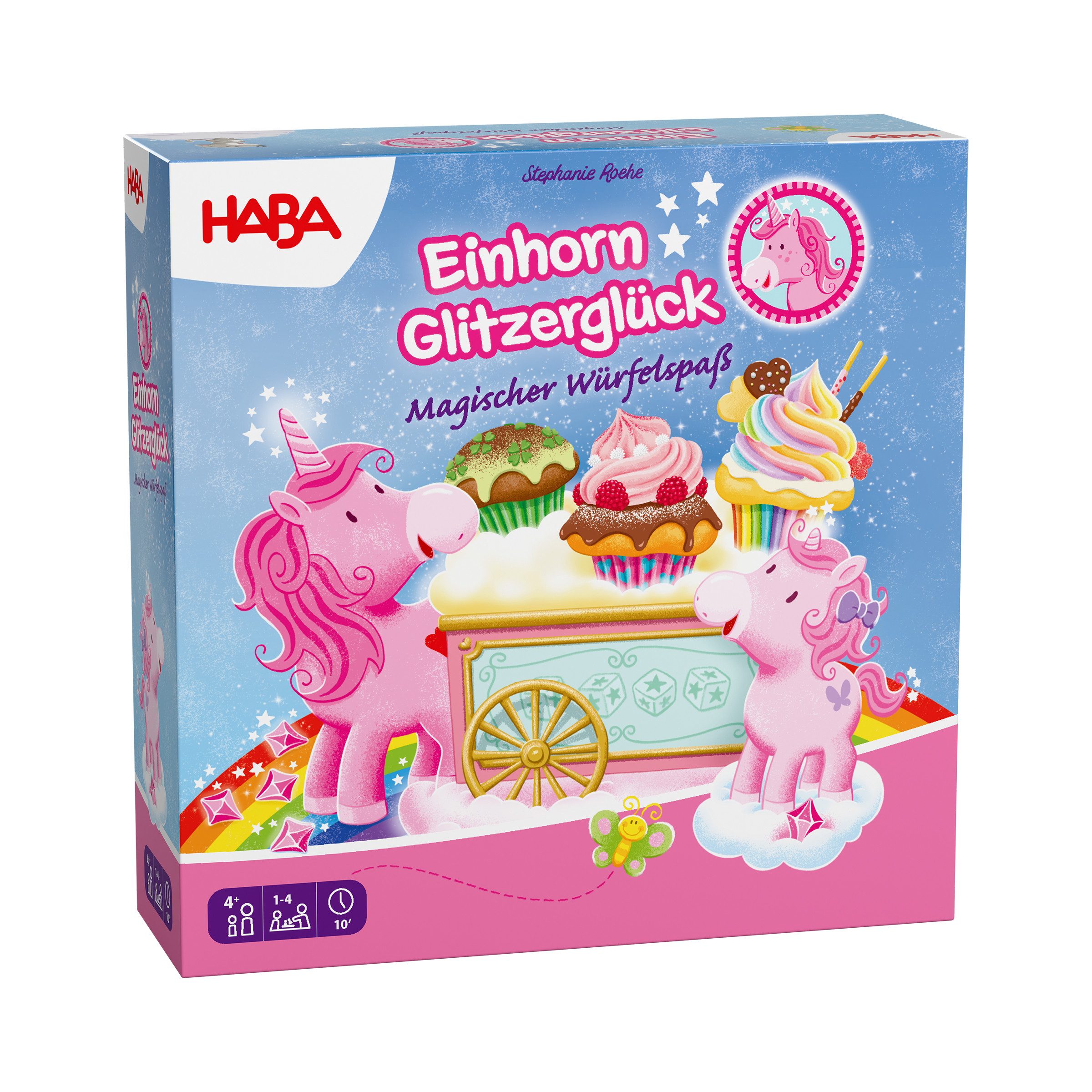 Haba Spiel Einhorn Glitzerglück Magischer Würfelspaß, Kinderspiel
