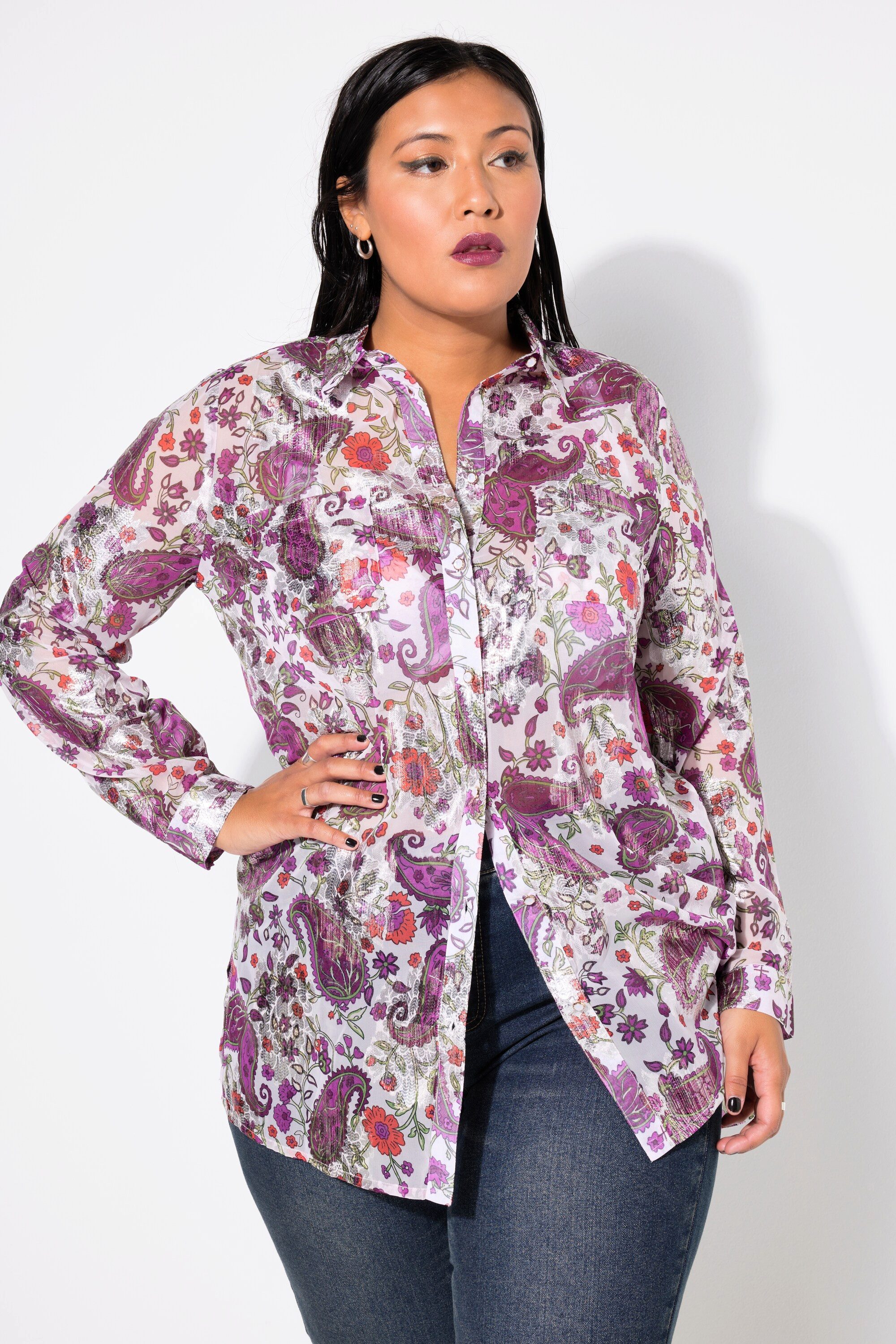 Studio Untold Longbluse Hemdbluse Boxy Shape günstig online kaufen
