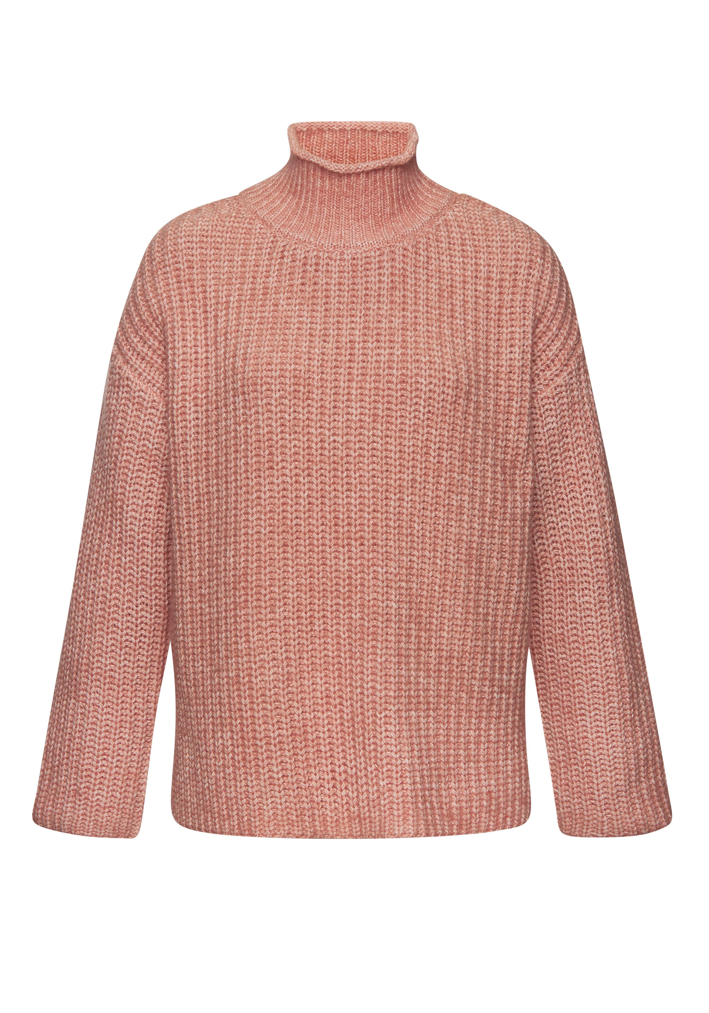 Buffalo Stehkragenpullover in Melange-Optik lockere Passform, warmer Strick, kuscheliger Strickpullover, Oversize – Bild 2 von 5