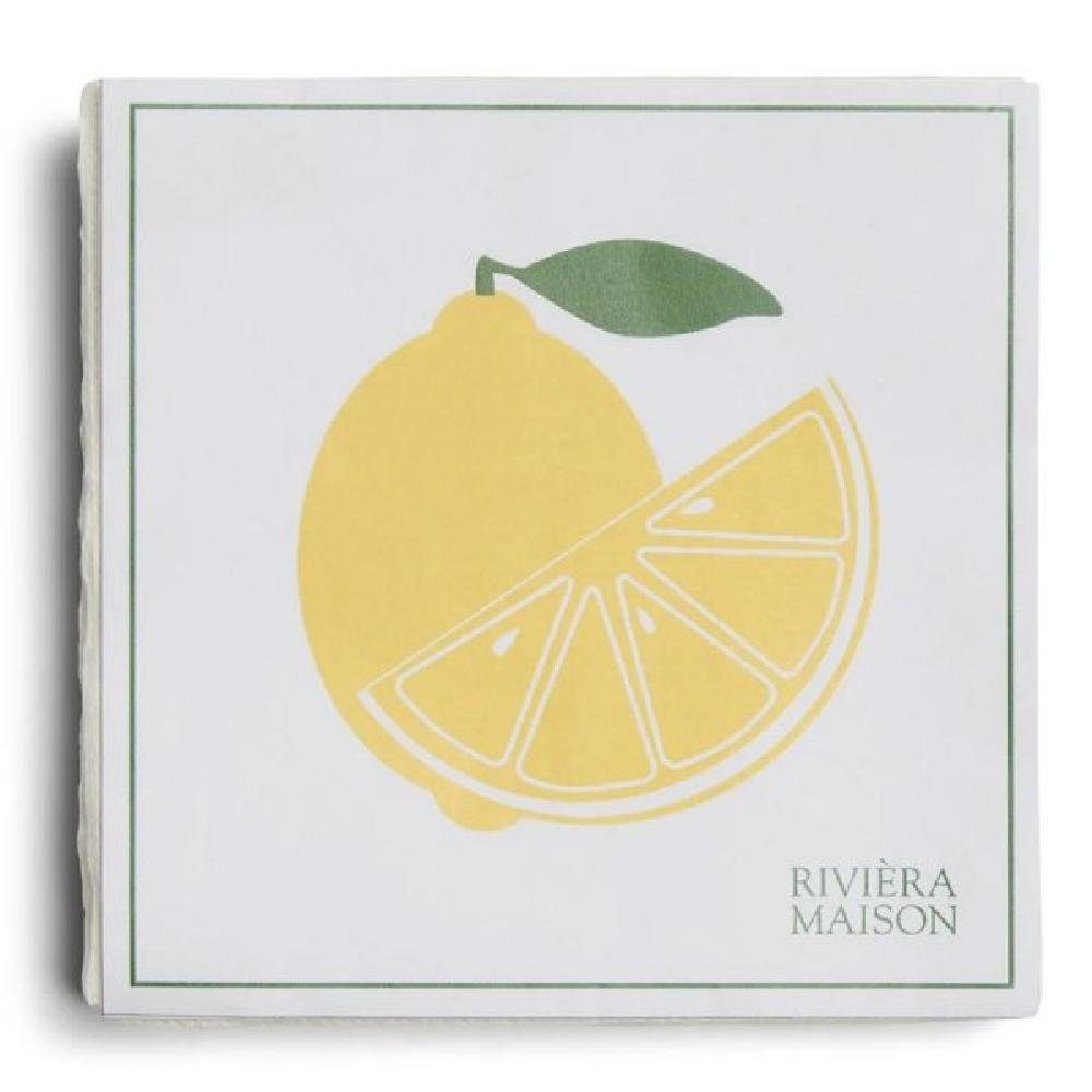 Rivièra Maison Serviettenhalter Papier Servietten Classic Lemon (20-teilig)