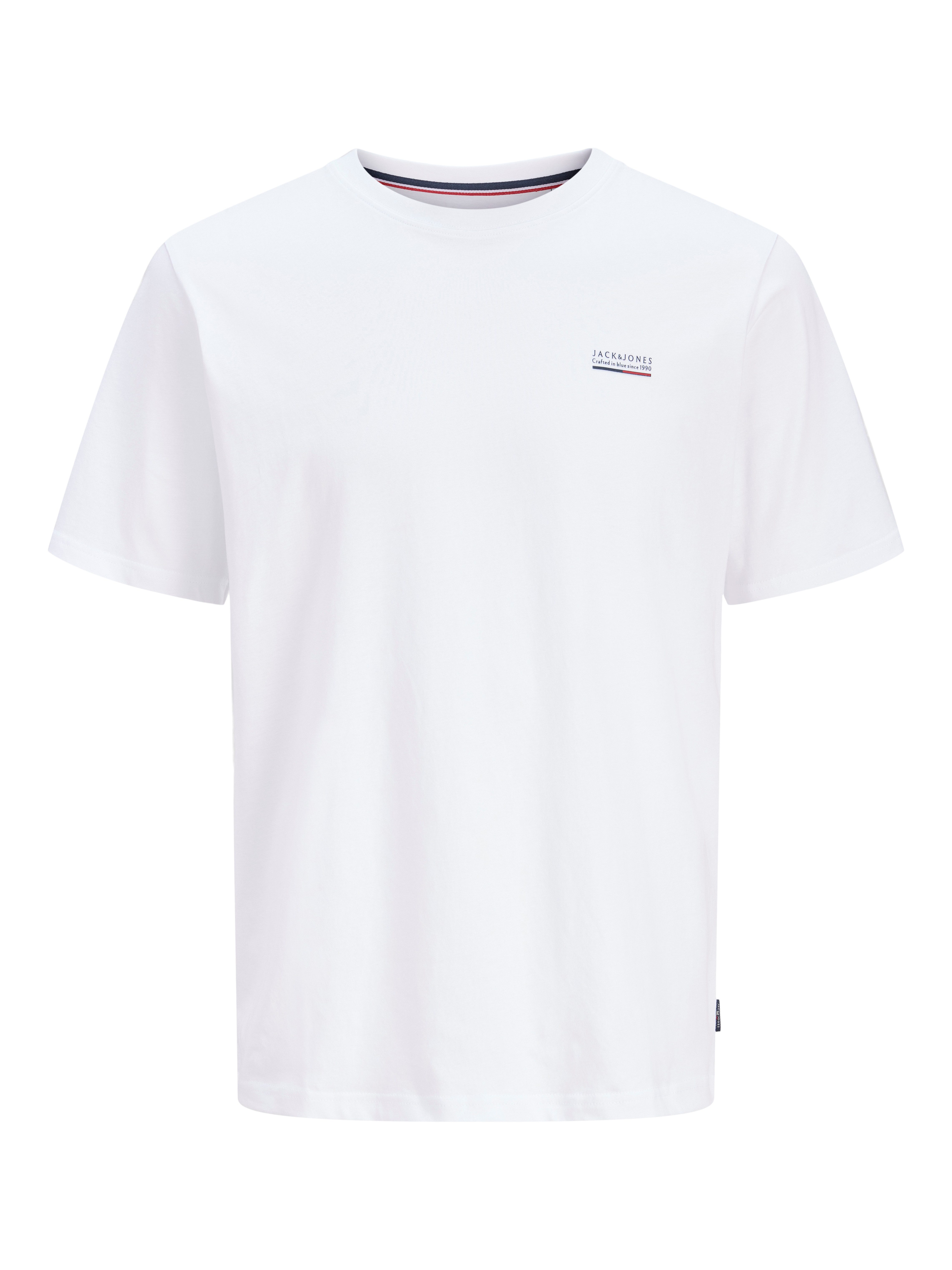 Jack & Jones Rundhalsshirt JJKYLE TEE SS CREW NECK aus Baumwolle und Jersey, mit geradem Abschluss, ohne Verschluss