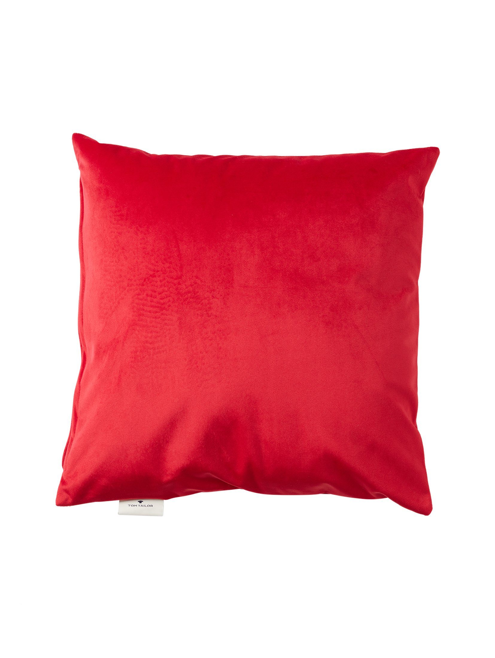 TOM TAILOR HOME Dekokissen French Velvet, aus weichem Micro-Velvet, Kissenhülle  ohne Füllung, 1 Stück, Mit pflegeleichten Polyesterfasern