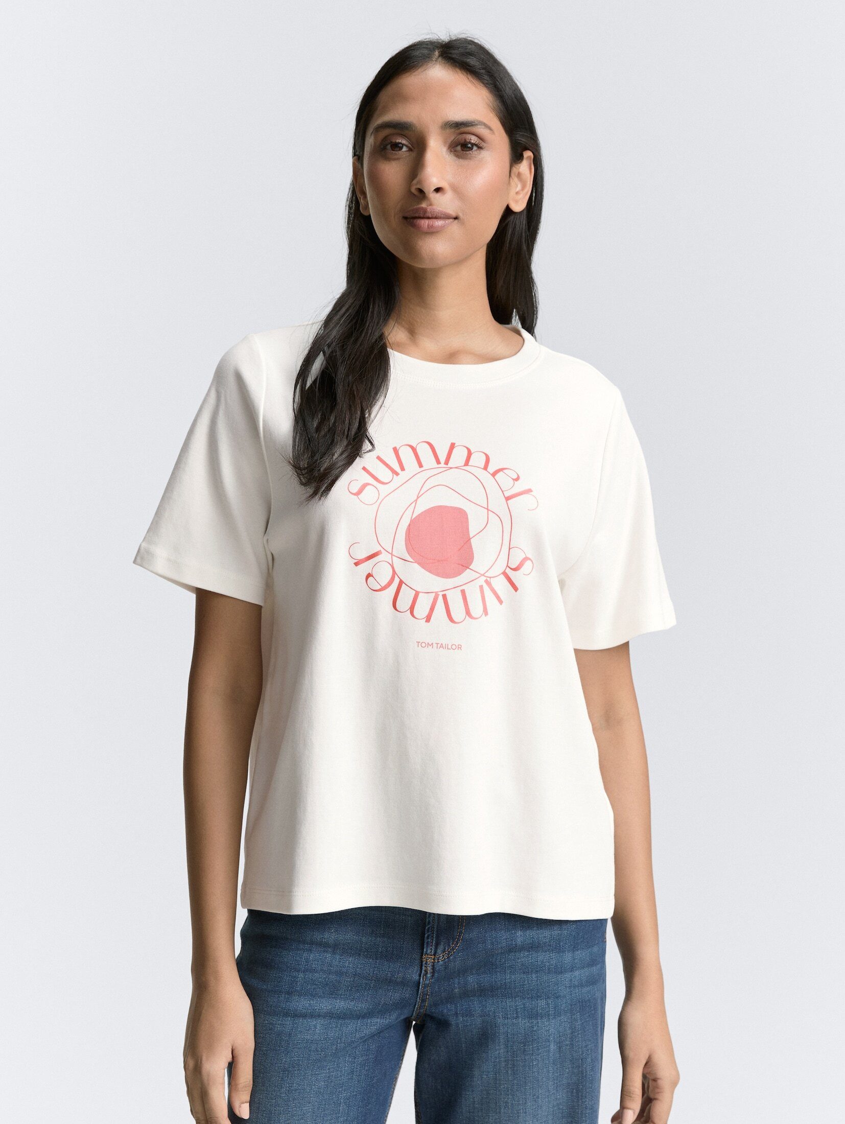 TOM TAILOR T-Shirt T-Shirt aus Baumwolle günstig online kaufen