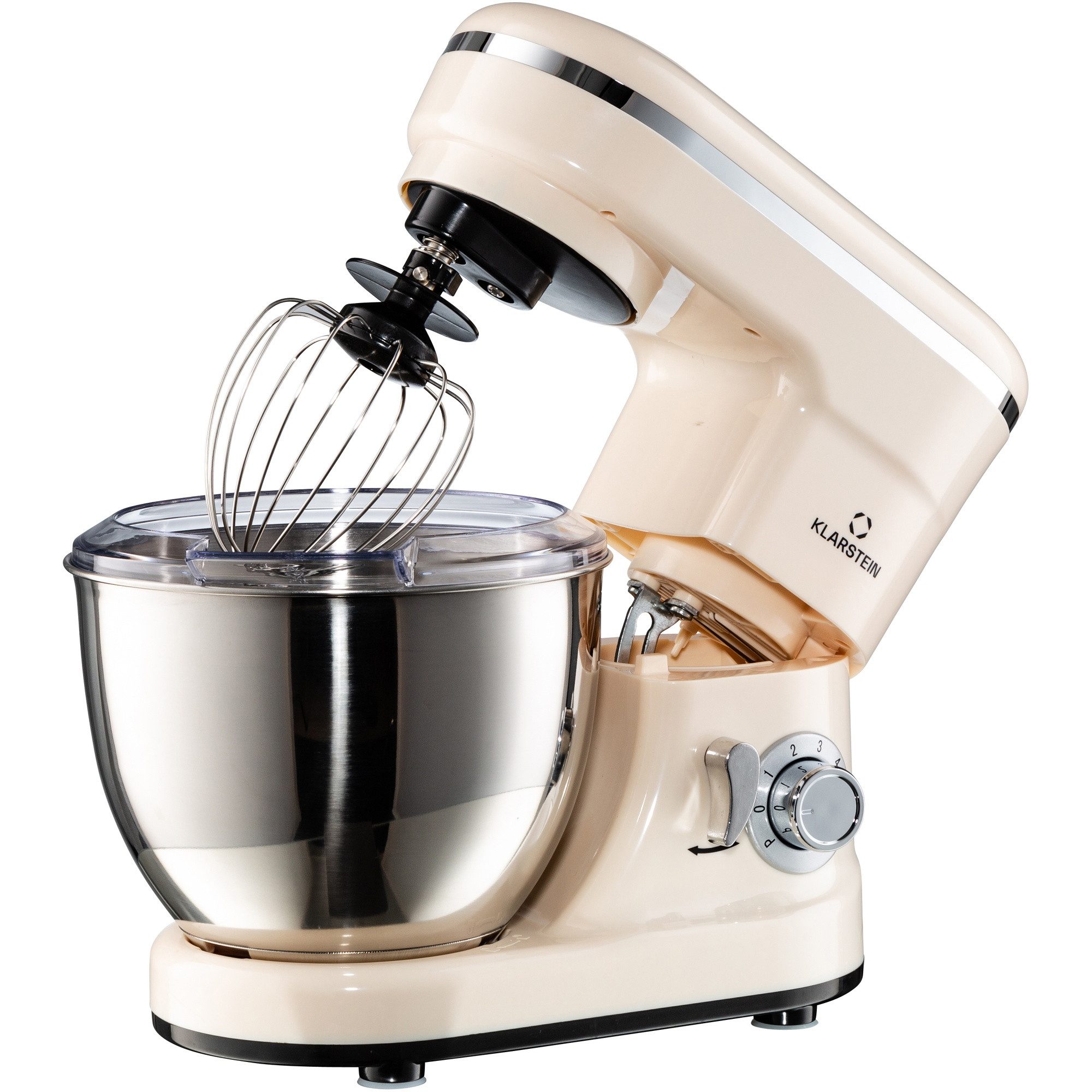 Klarstein Küchenmaschine mit Kochfunktion, 1200 W, 4 l Schüssel, Küchenmaschine Knetmaschine Teigmaschine Teigknetmaschine Standmixer