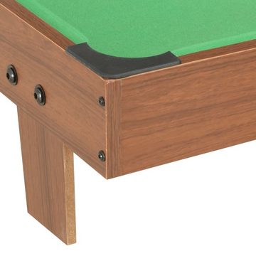 vidaXL Billardtisch 3-Fuß-Mini-Billardtisch 92×52×19 cm Braun und Grün