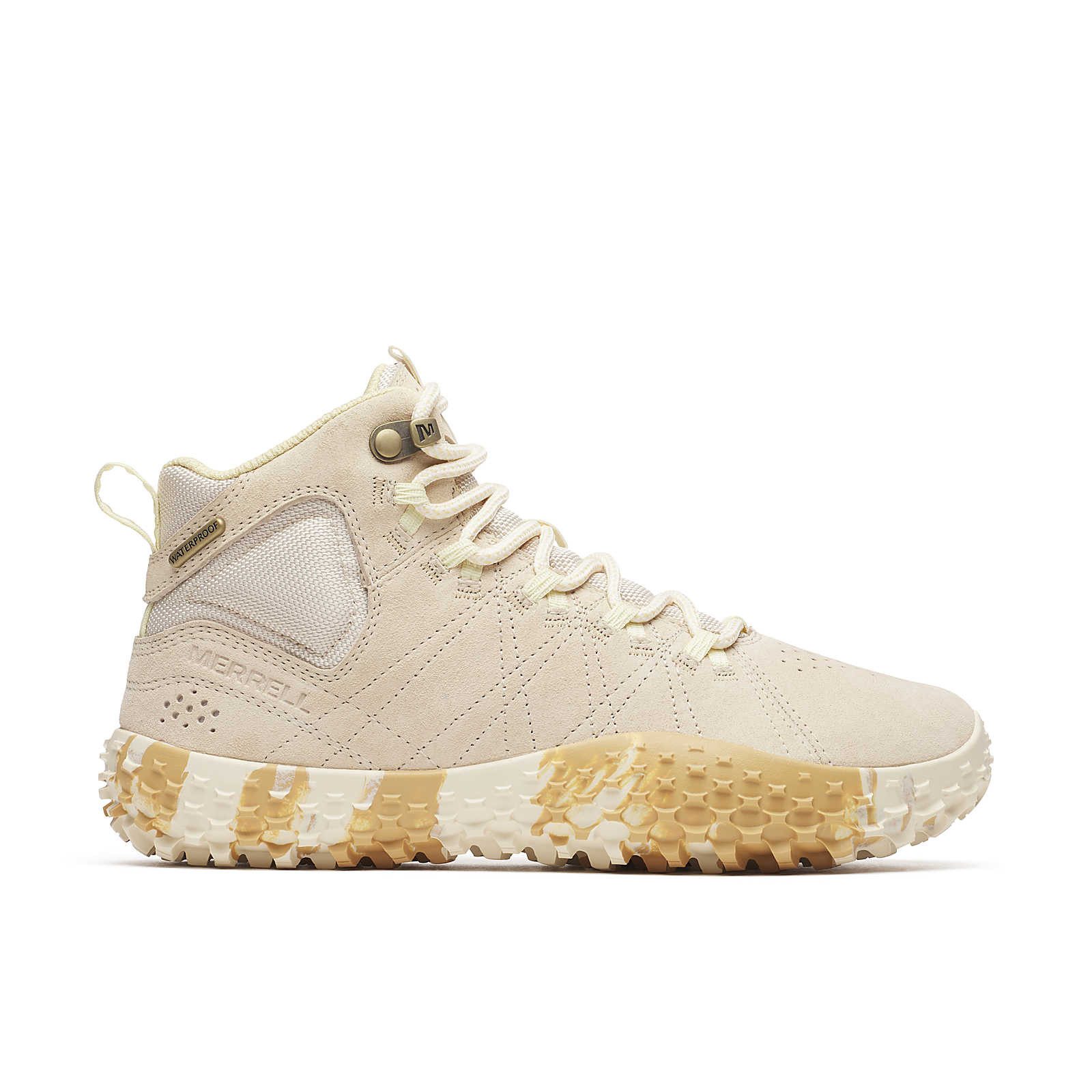 Merrell Wrapt Mid WP (Minimal-Laufschuhe, Leder, wasserdicht) beige Damen S günstig online kaufen