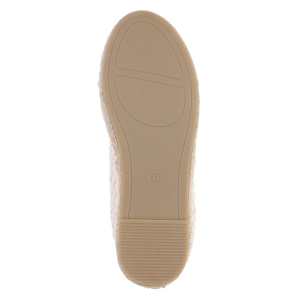 Ital-Design Häkel-Espadrille für Damen, leicht und bequem, Freizeitshoes Slipper (91409639) Flach Mokassins in Beige